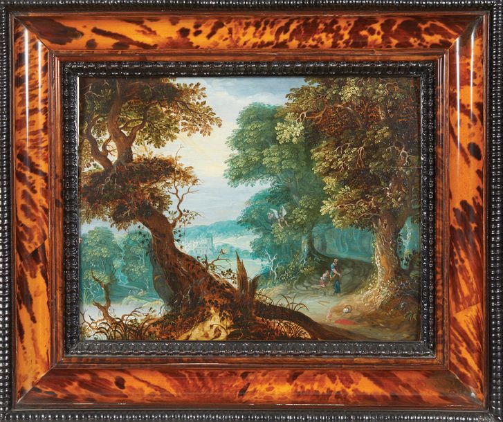 ATELIER D'ABRAHAM GOVAERTS (1589-1626) Le sacrifice d'Isaac dans un paysage de f&hellip;
