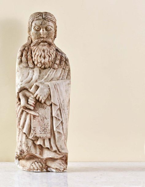 Null Carved marble prophet. Standing with his bare feet turned to the right, the&hellip;
