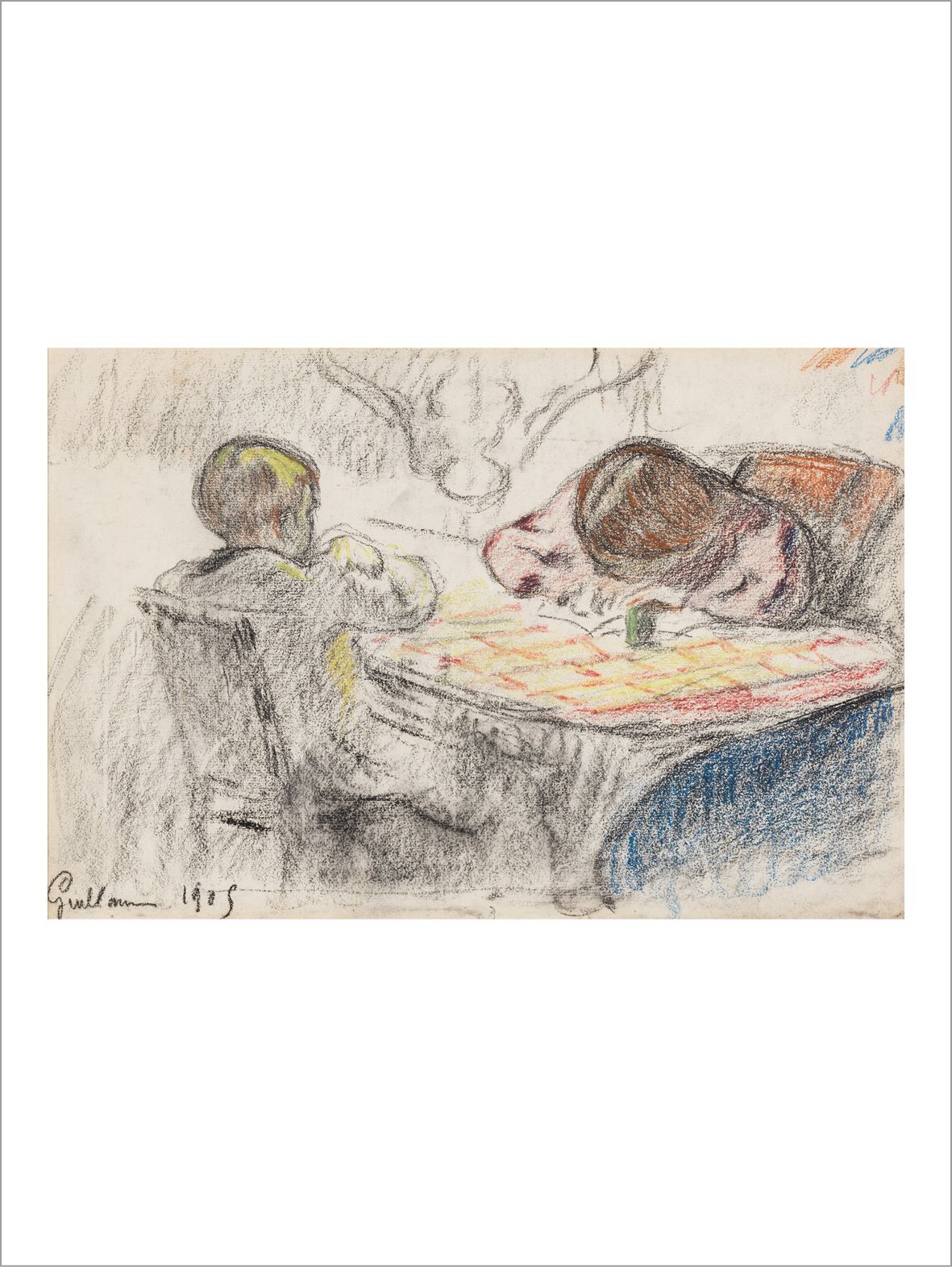 Armand GUILLAUMIN (1841-1927) Enfants attablés, 1905
纸上粉彩和木炭。
左下角有签名和日期。
纸上粉彩和木炭&hellip;