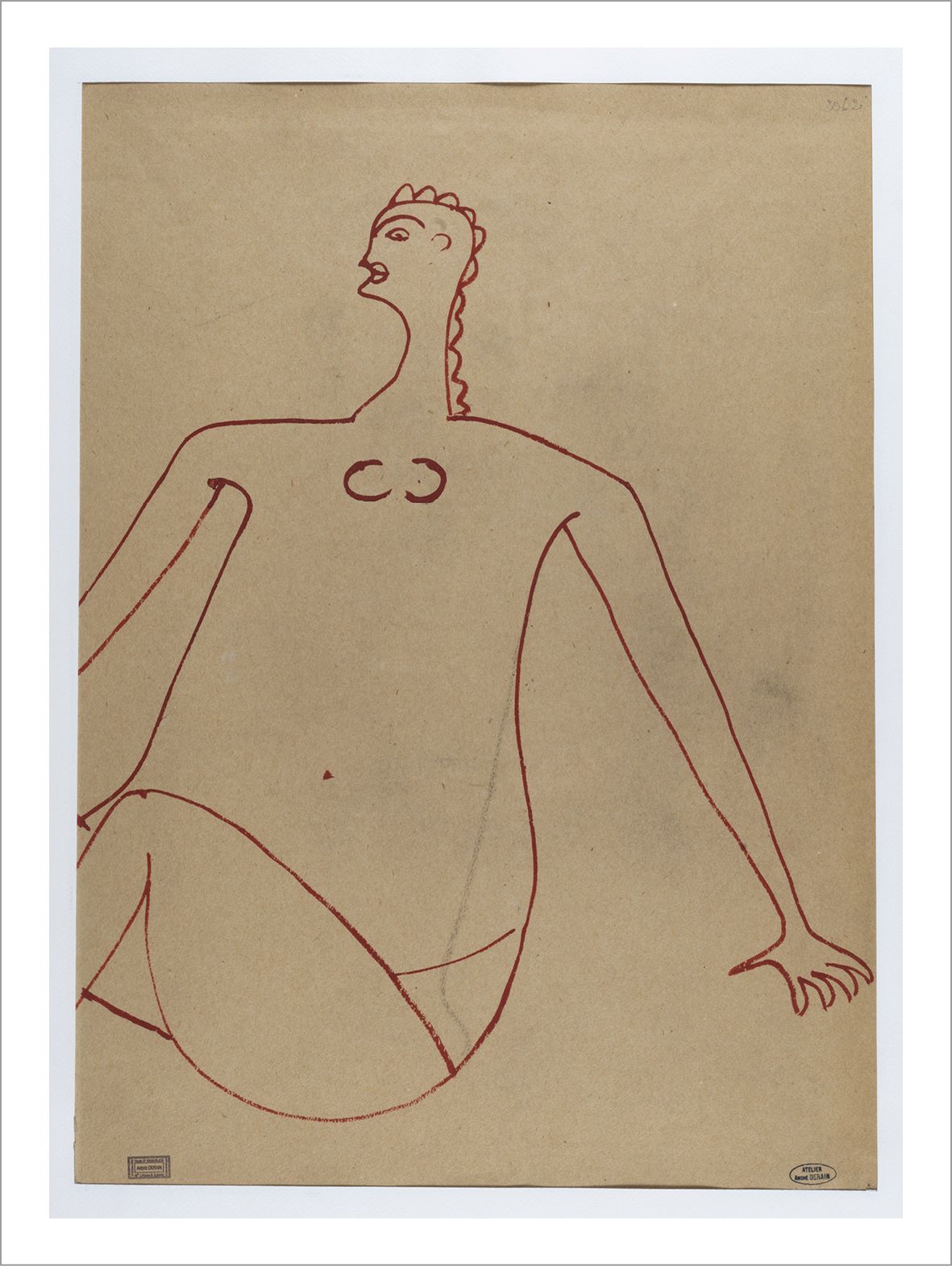 André DERAIN (1880-1954) Zeichen
Gouache auf Papier.
Atelierstempel des Künstler&hellip;