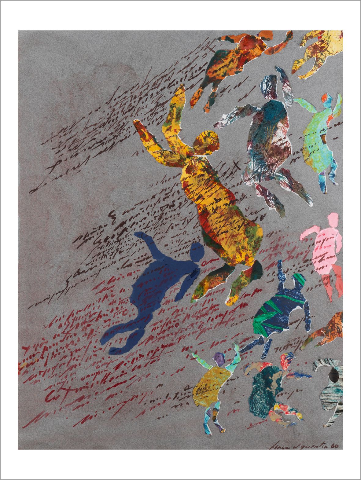 Bernard QUENTIN (né en 1923) Personnages, 1960
Collage et encre sur papier.
Sign&hellip;