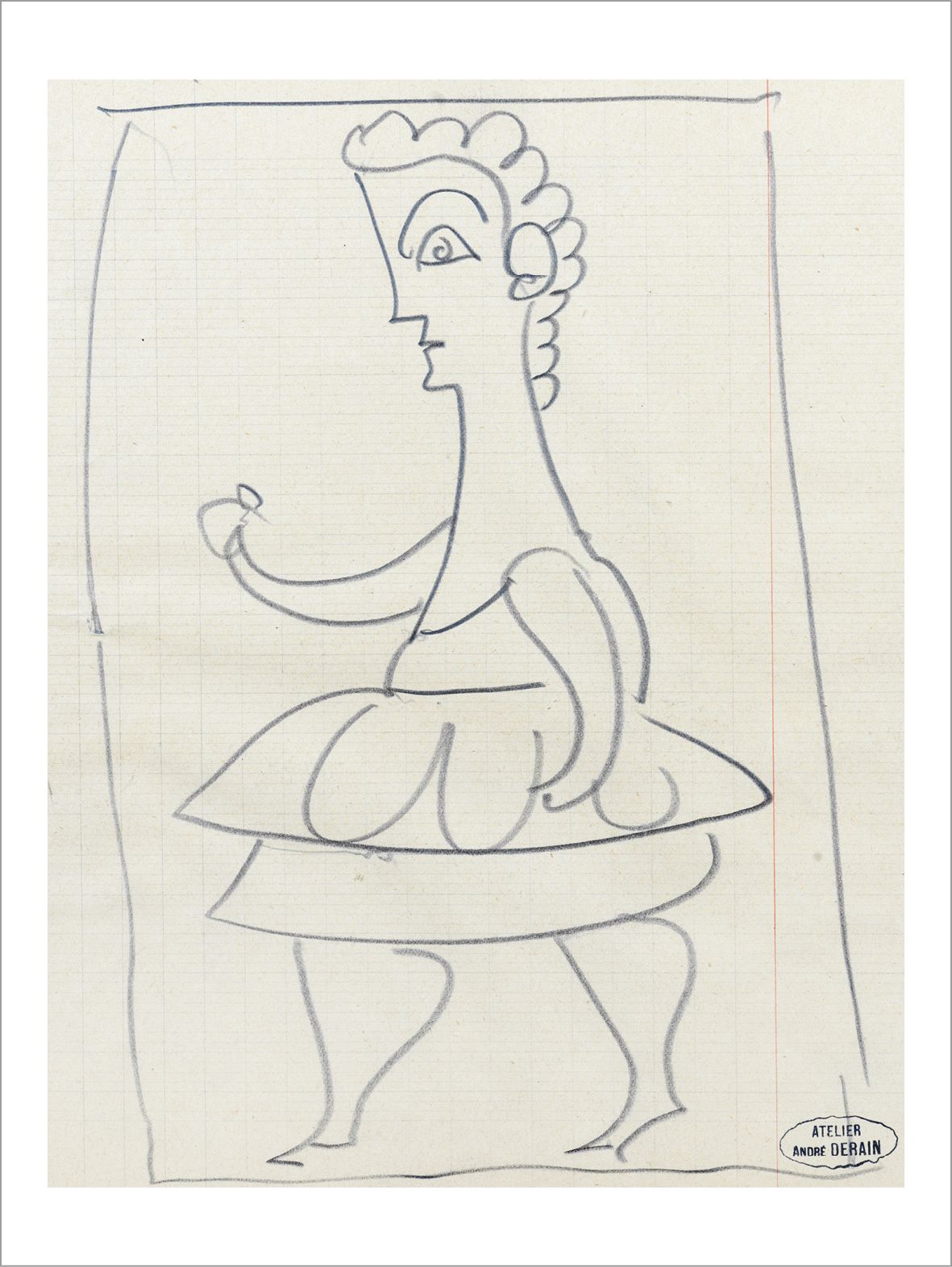 André DERAIN (1880-1954) Danseuse
Crayon sur papier quadrillé.
Cachet de l'ateli&hellip;