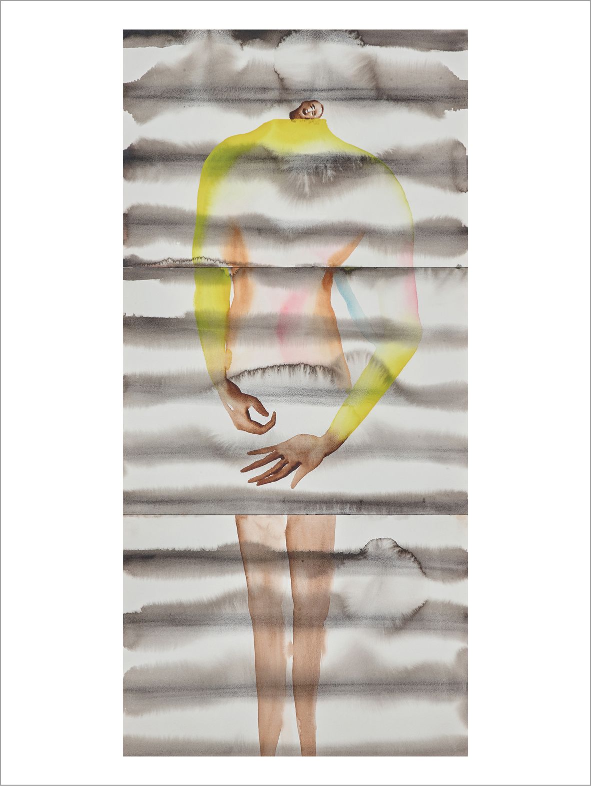 Francesco Clemente (né en 1952) 女人和男人n°10，1985-1986
纸上水彩。
纸上水彩。
高_106,7厘米，宽_50,8&hellip;