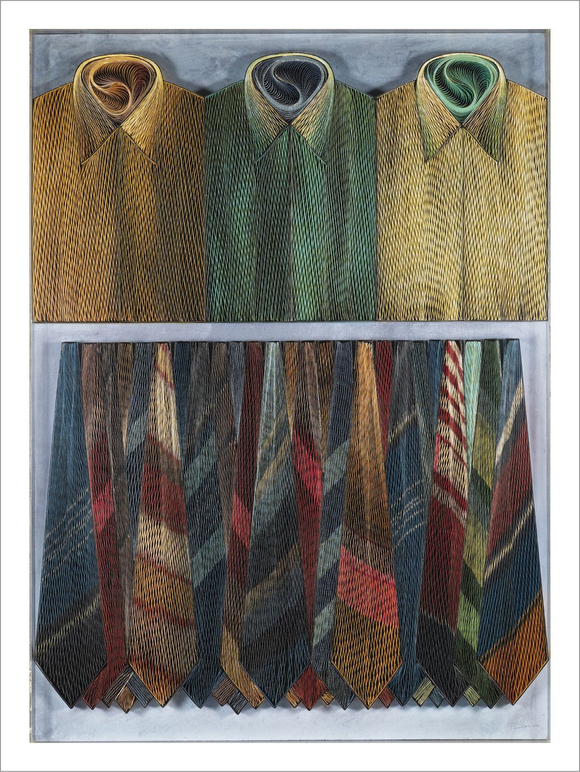 Pavlos (1930-2019) Hemden und Krawatten, 1980
Konstruktion mit Plakatpapier auf &hellip;