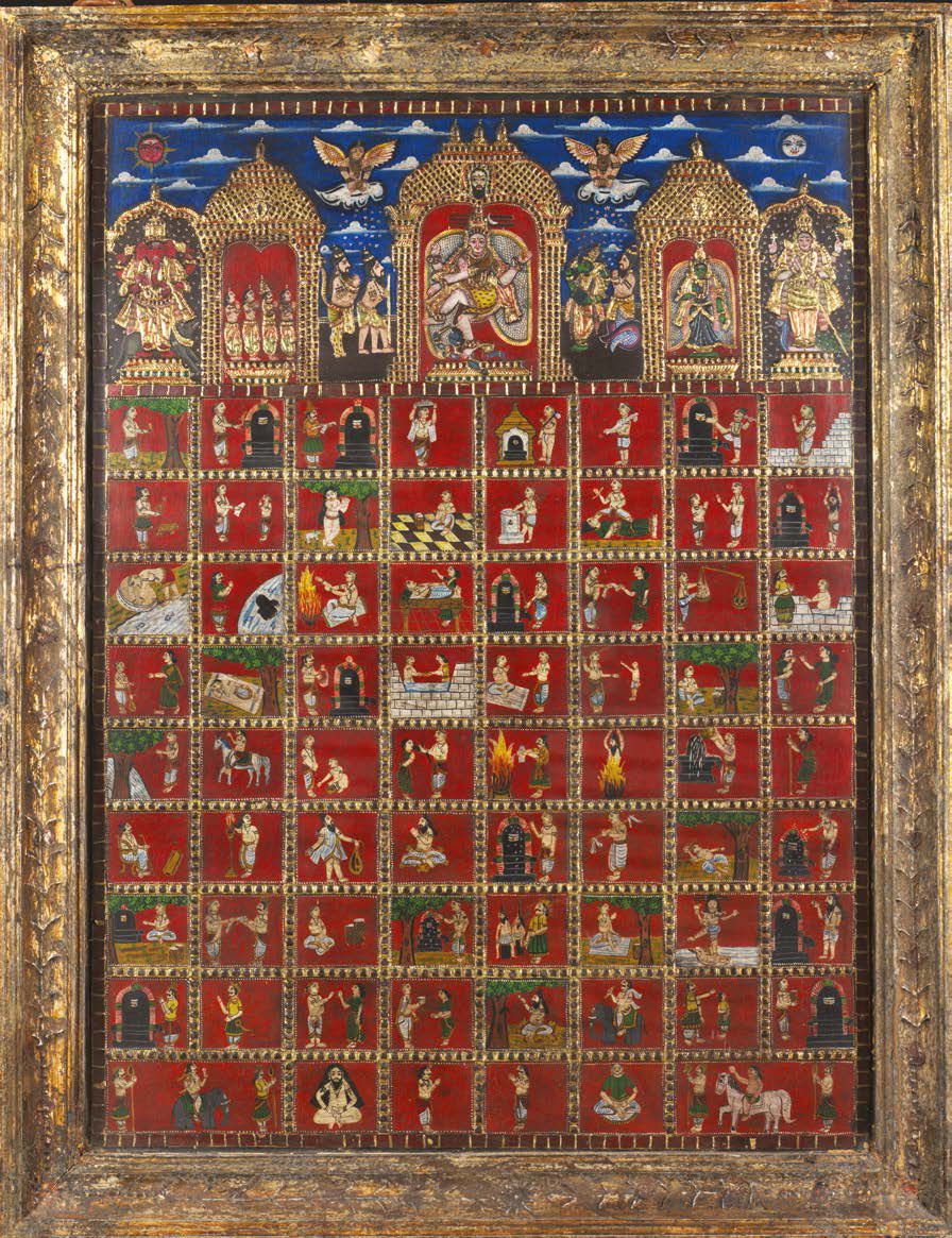 Null TANJORE PAINTING REPRESENTING THE SIXTY-THREE NAYANMARS. Polychrome pigment&hellip;