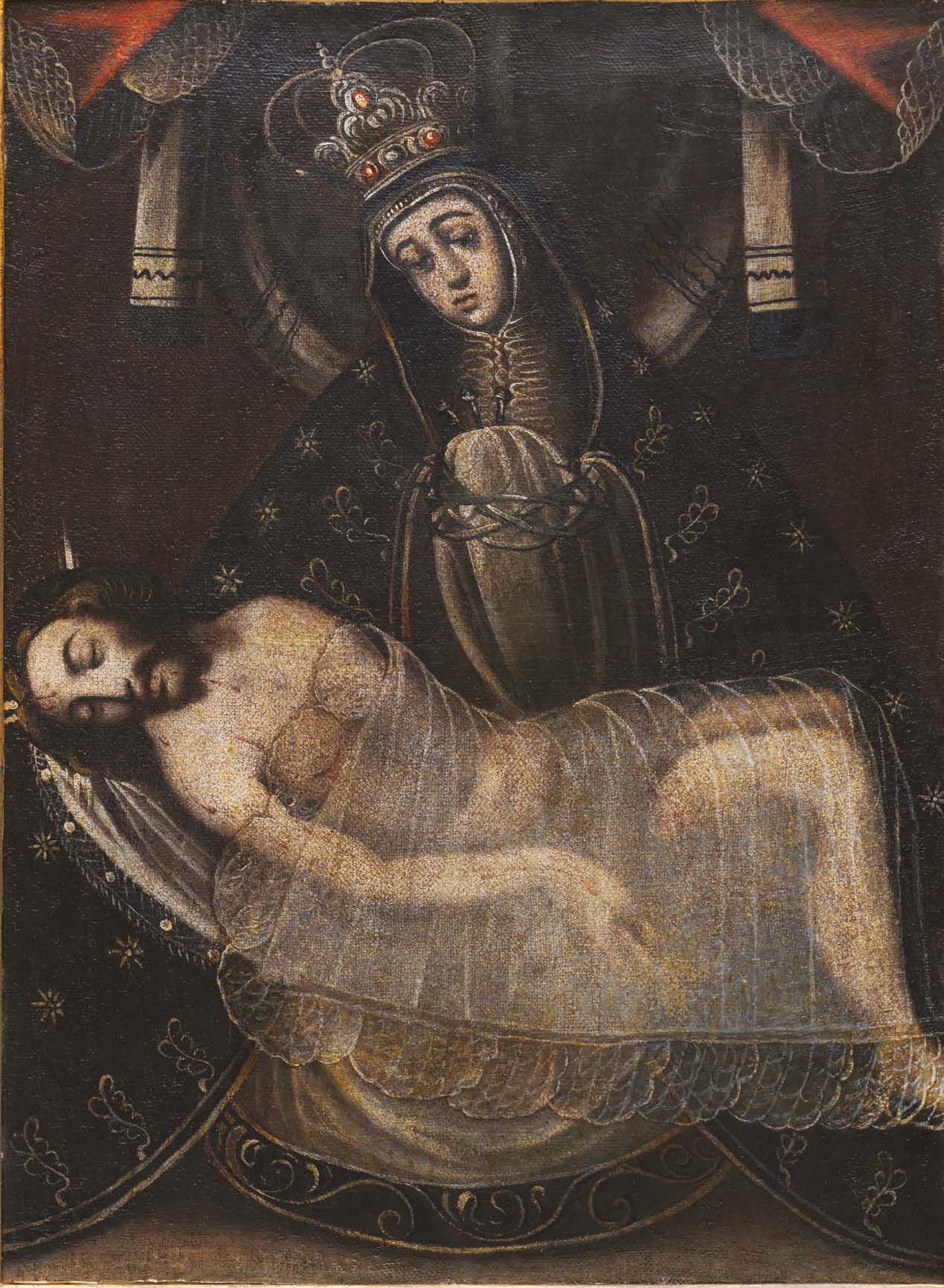 École ESPAGNOLE du XVIIe siècle La Lamentación de la Virgen
Lienzo. Desgaste.
H_&hellip;