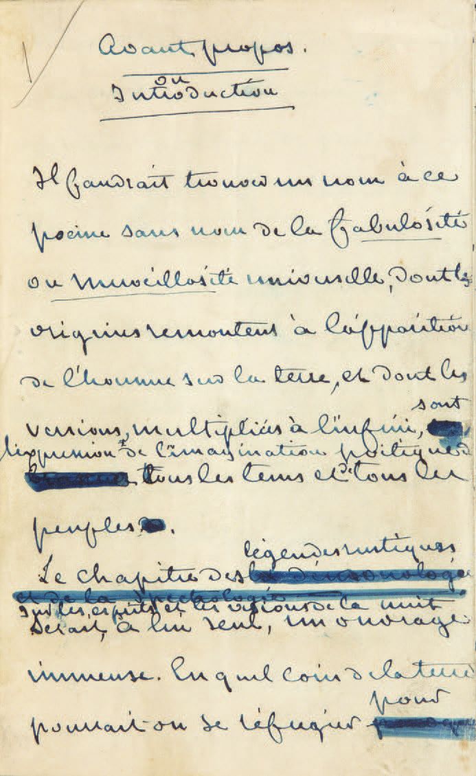Georges SAND. Légendes rustiques [Rustikale Legenden] Ohne Ort und Datum [1858].&hellip;