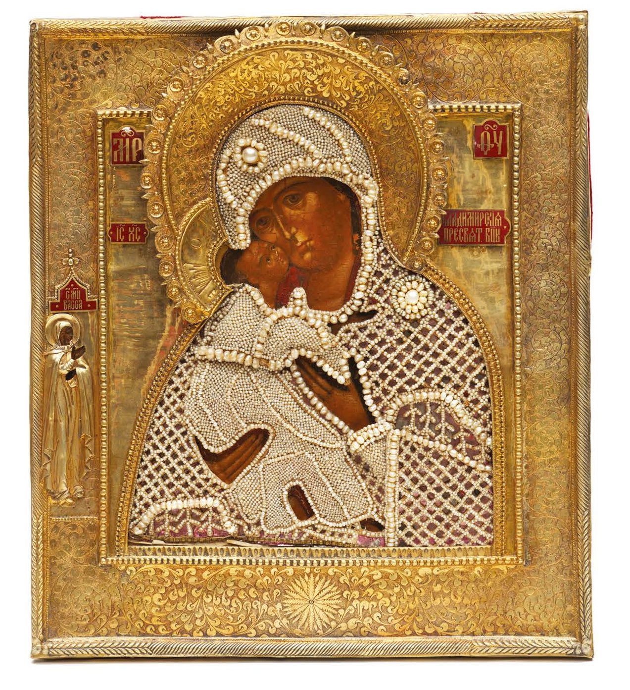 Null Icon of the Mother of God of Vladimir flanked on the left by Saint
Vassa. T&hellip;