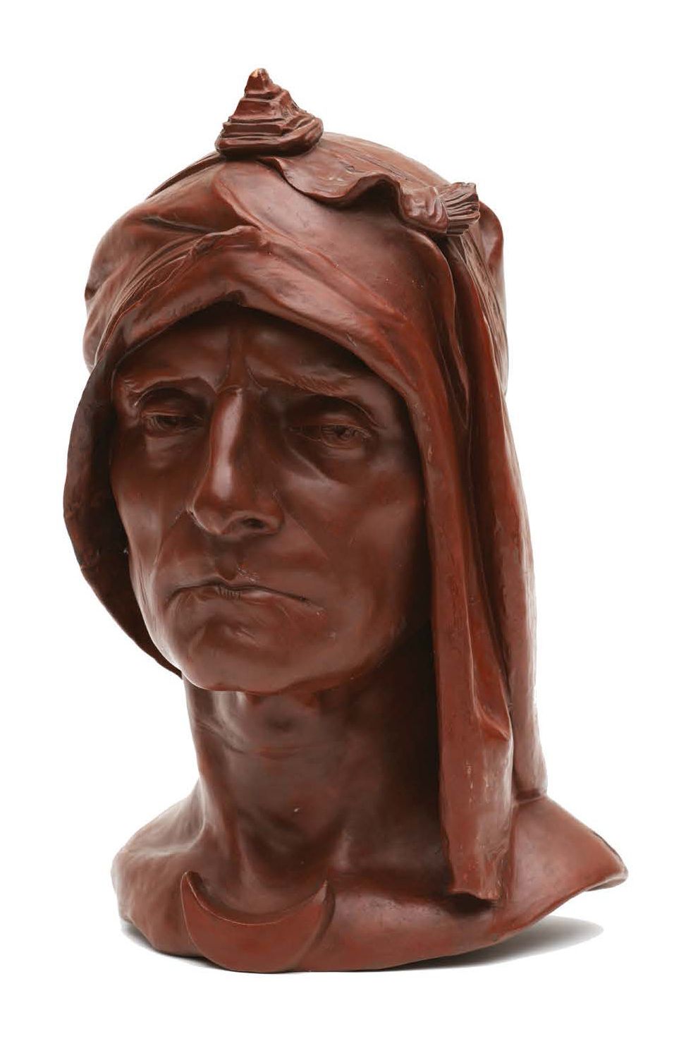ALPHONSE CORDONNIER (1848-1930) MANUFACTURE NATIONALE DE SÈVRES 
Busto di Dante,&hellip;