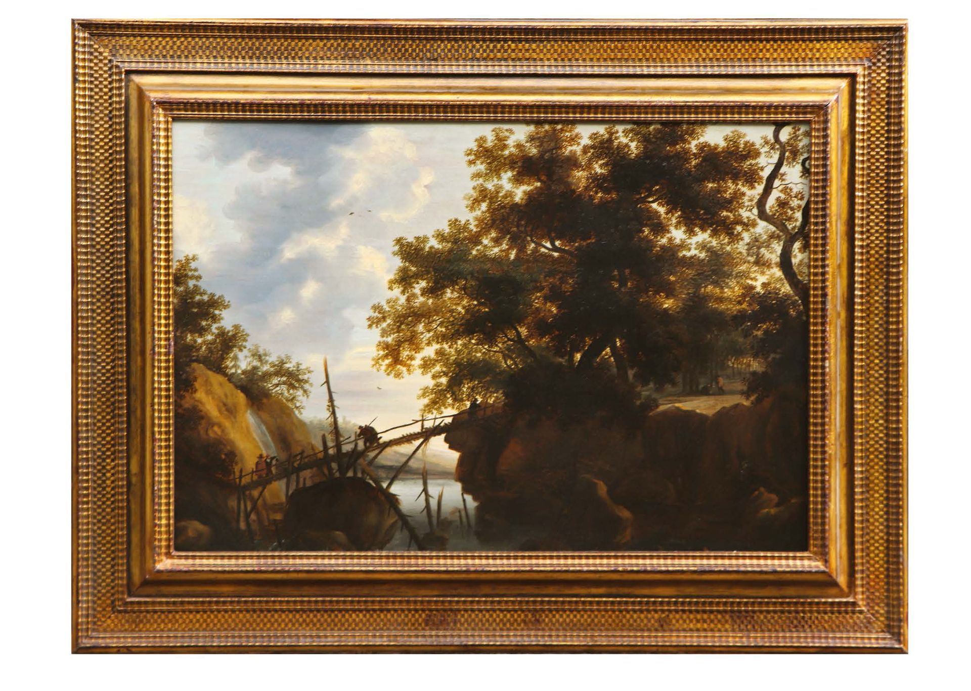 PIETER COSIJN (RIJSWIJK 1630 - LA HAYE 1667) 过桥的人
Panel.
H_55 cm W_81 cm
出处：匿名拍卖&hellip;
