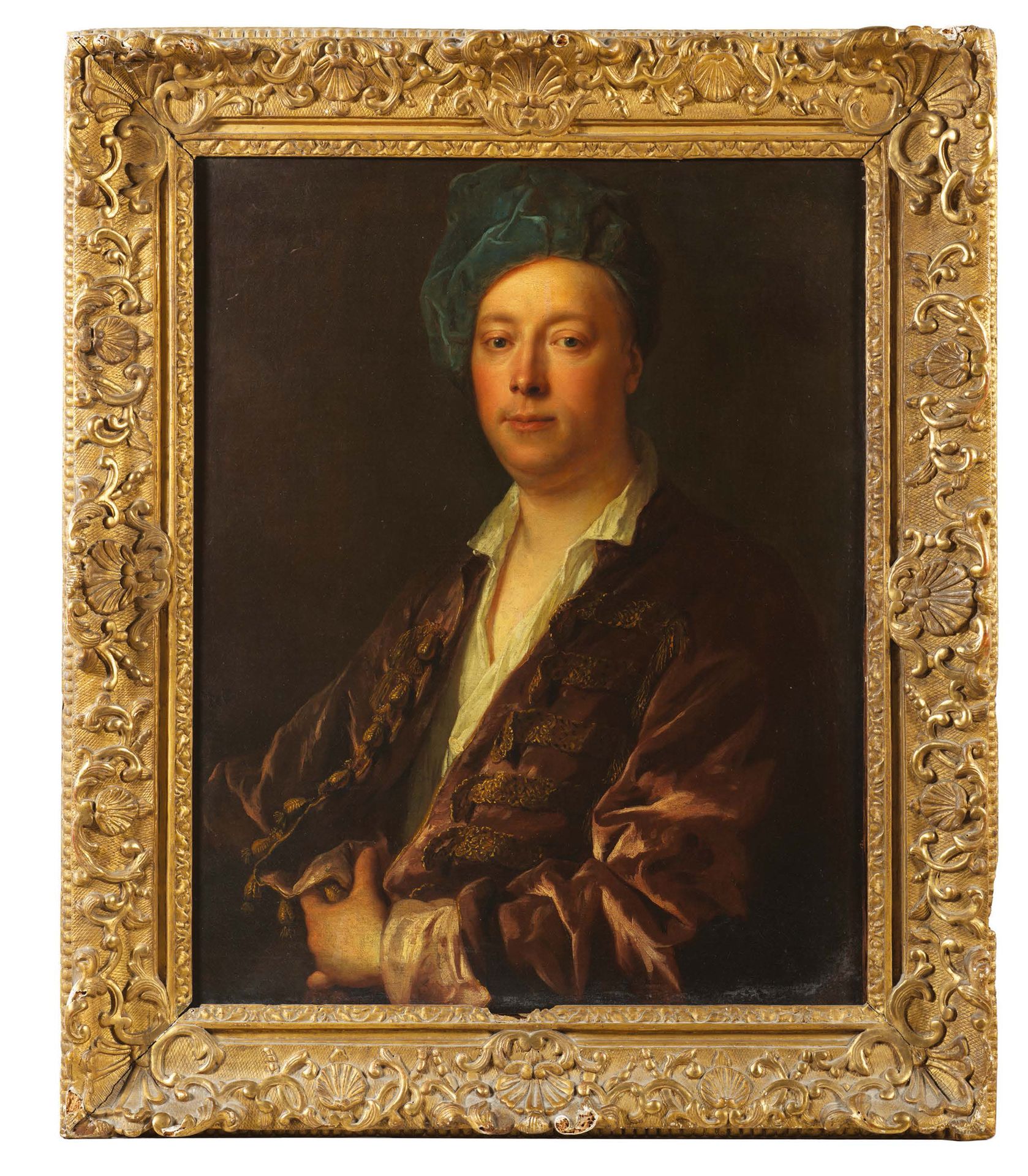 ATTRIBUÉ À ALEXIS GRIMOU (VERS 1678-1733) Portrait of a man
Canvas.
H_83 cm W_65&hellip;