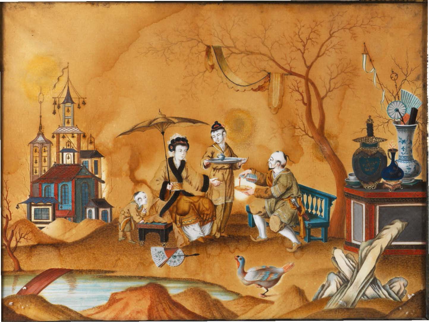 ÉCOLE ANGLO-CHINOISE DU XIXe SIÈCLE Scènes chinoises
Paire d'aquarelles gouachée&hellip;