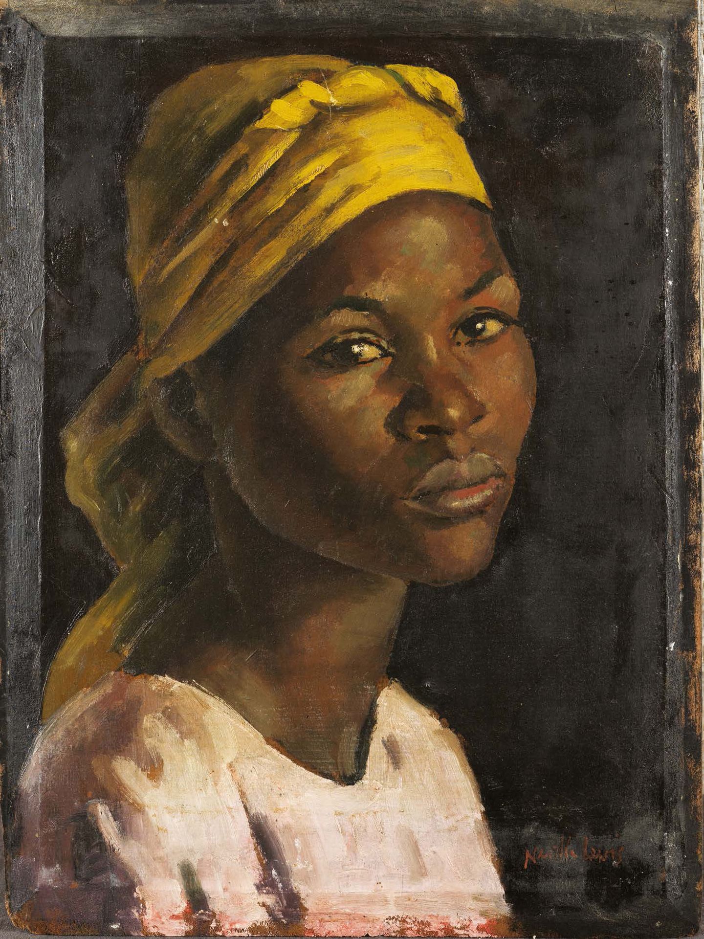 ALFRED NEVILLE LEWIS (1895-1972) 女性肖像
油画。
右下方有签名。
高_41厘米，宽_30厘米