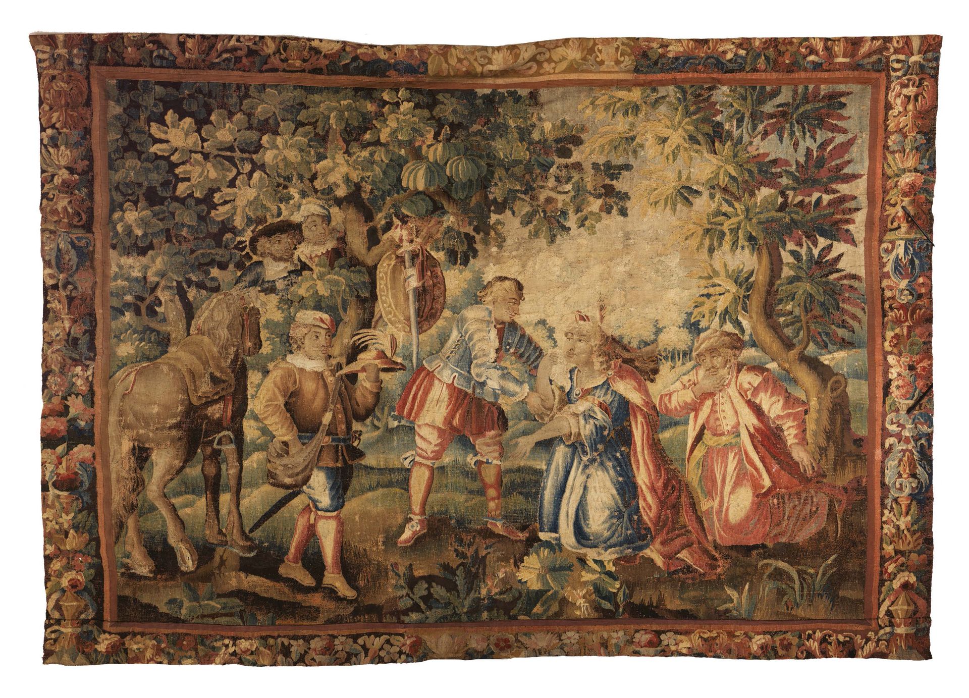 Null Wool and silk tapestry representing Renaud's Farewell to Armide. In a lands&hellip;