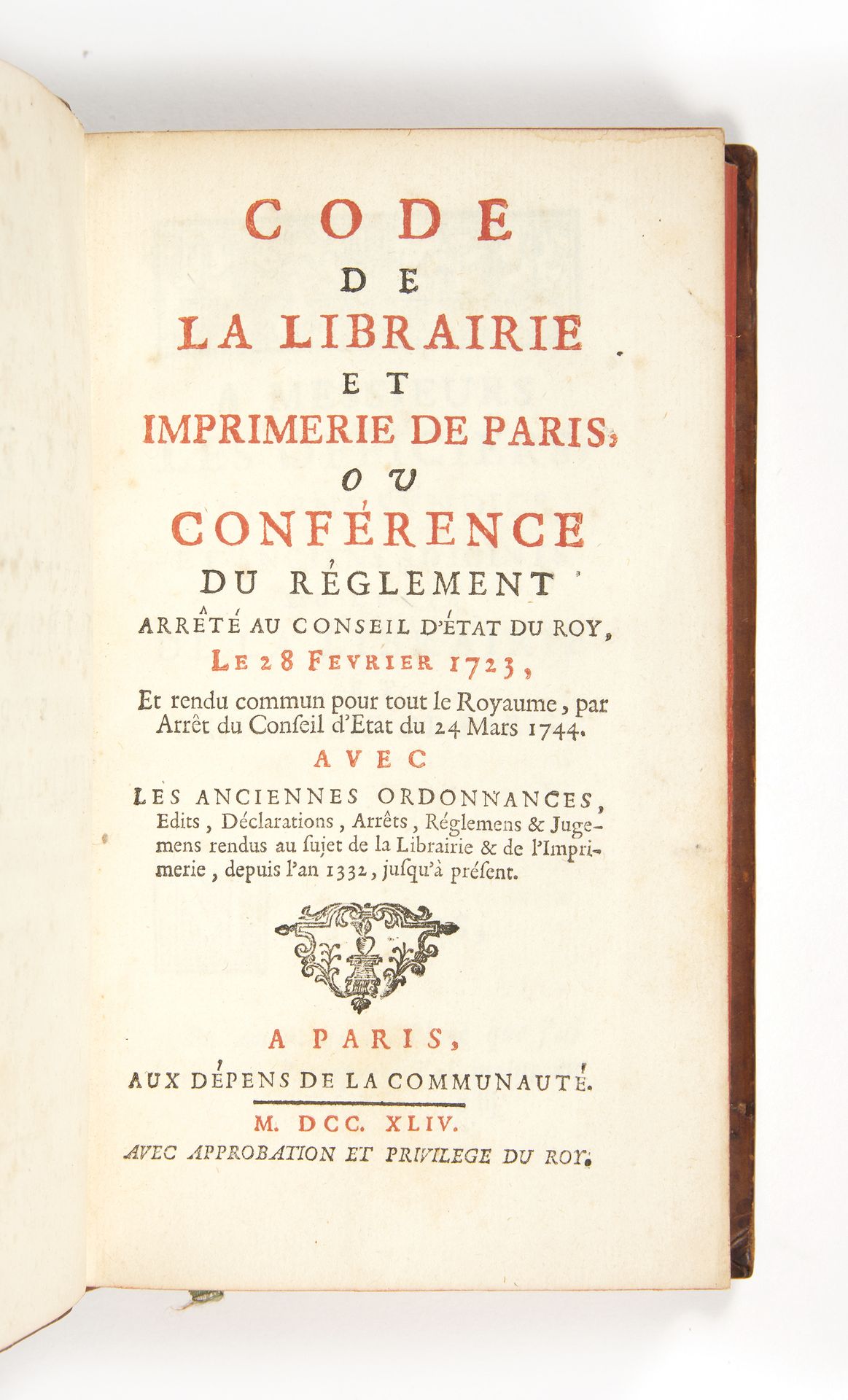 [SAUGRAIN, Claude Martin] Code de la librairie et imprimerie de Paris, ou Confér&hellip;