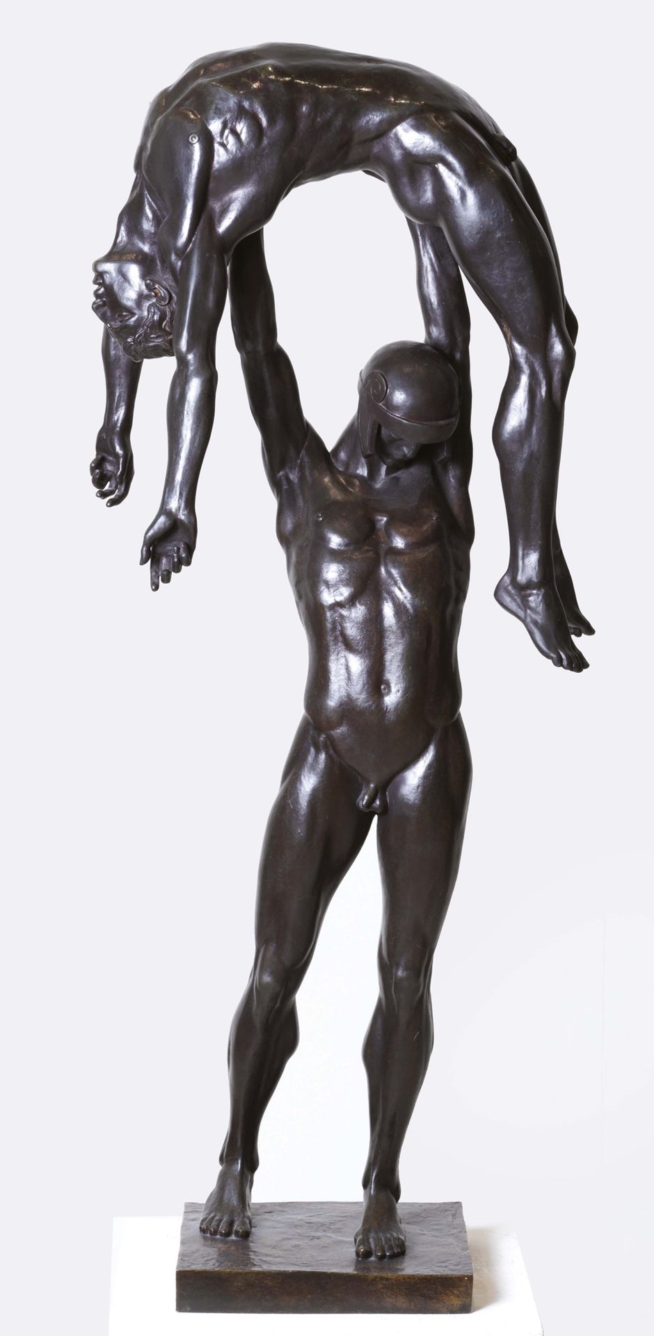 Rudolf Christopher TEGNER (1873 1950) Due Gladiatori o Vittoria (1924) Bronzo co&hellip;