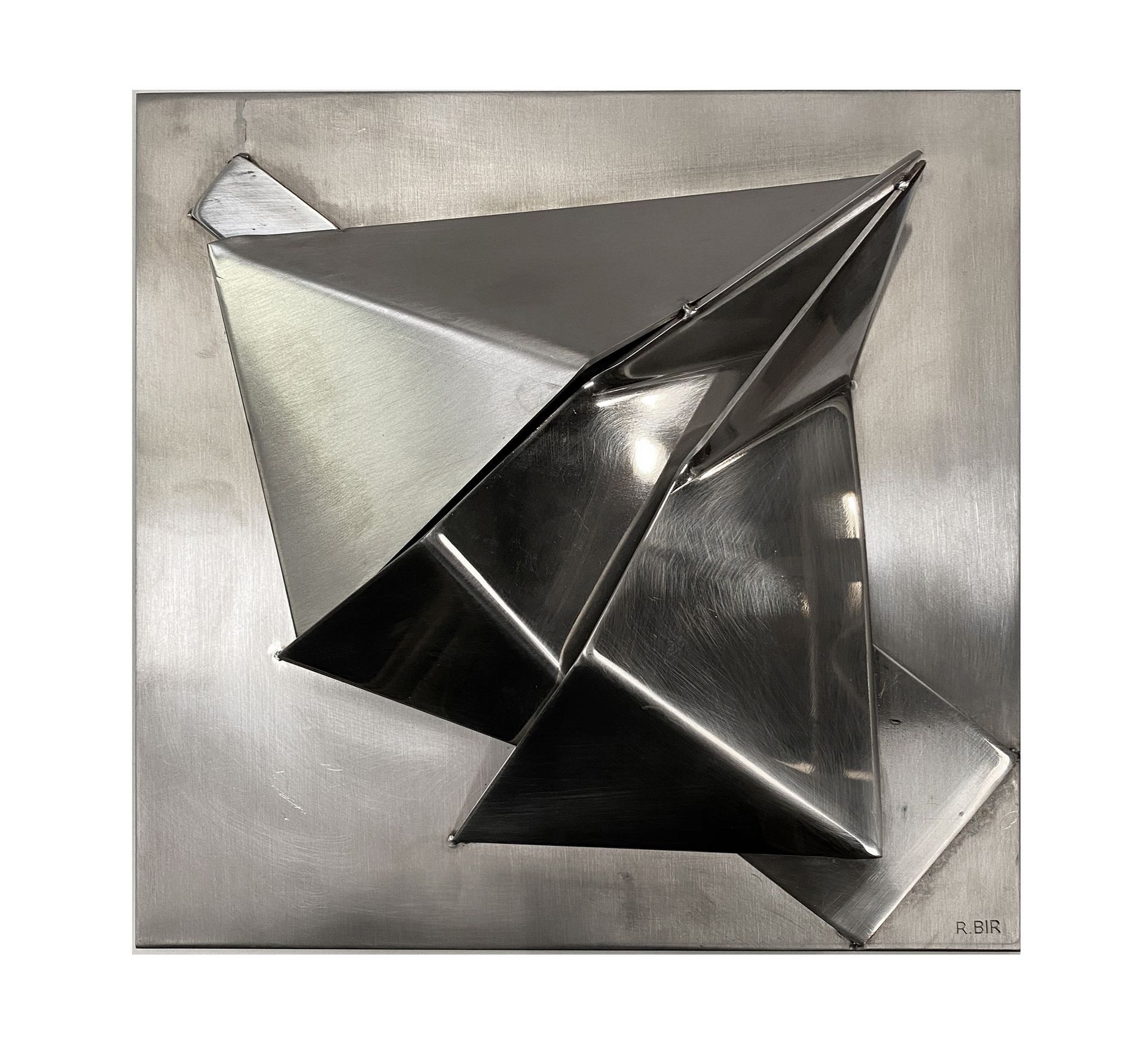 Rosette BIR (1926-1992) Untitled 

Composition in chromed metal 

signed R. BIR &hellip;