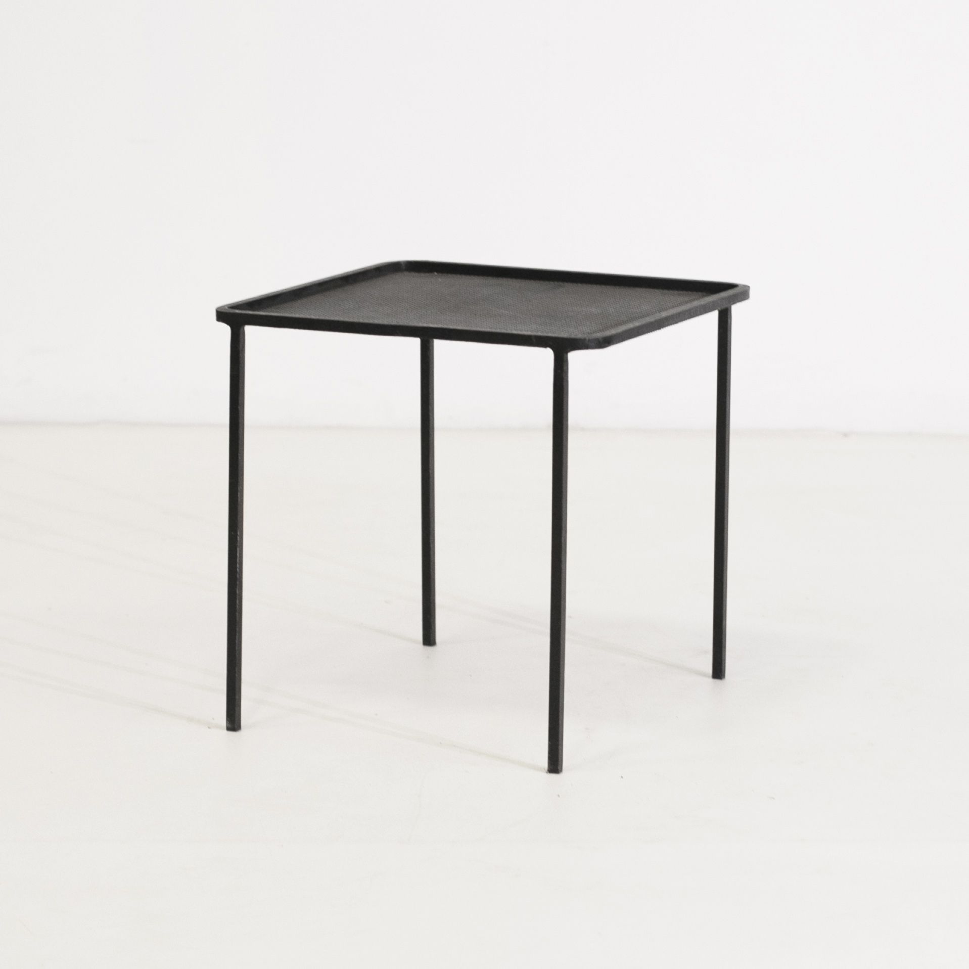 Mathieu MATÉGOT (1910-2001) Coffee table 

Black lacquered and perforated metal &hellip;