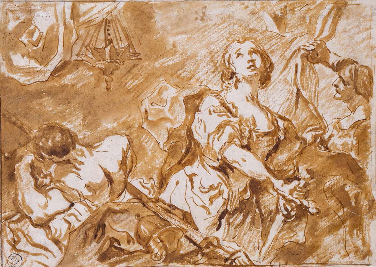 École VÉNITIENNE du XVIIIe siècle Judith and Holofernes
笔，棕色水洗。安装
Scuola venezia&hellip;