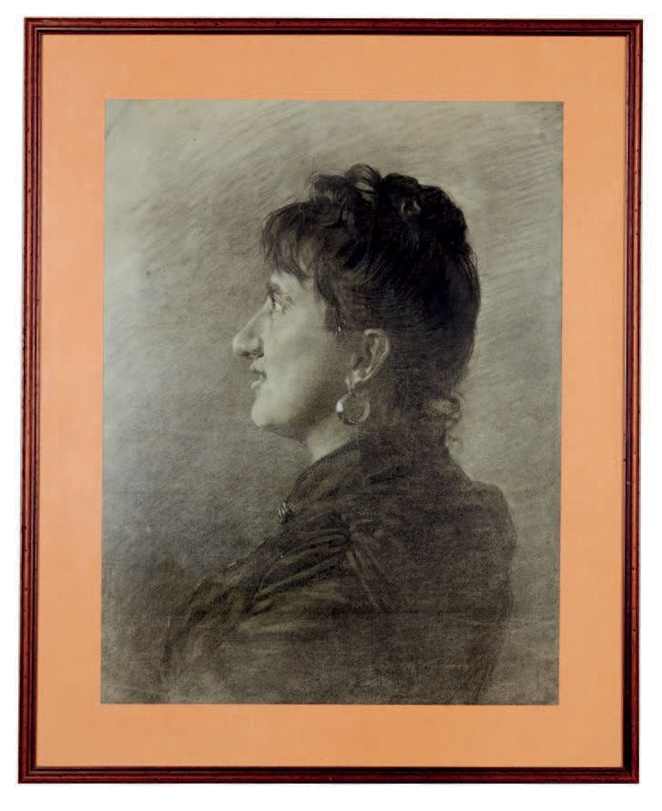 Scuola dell'inizio del XX secolo 
Portrait d'une femme. Fusain sur papier
École &hellip;