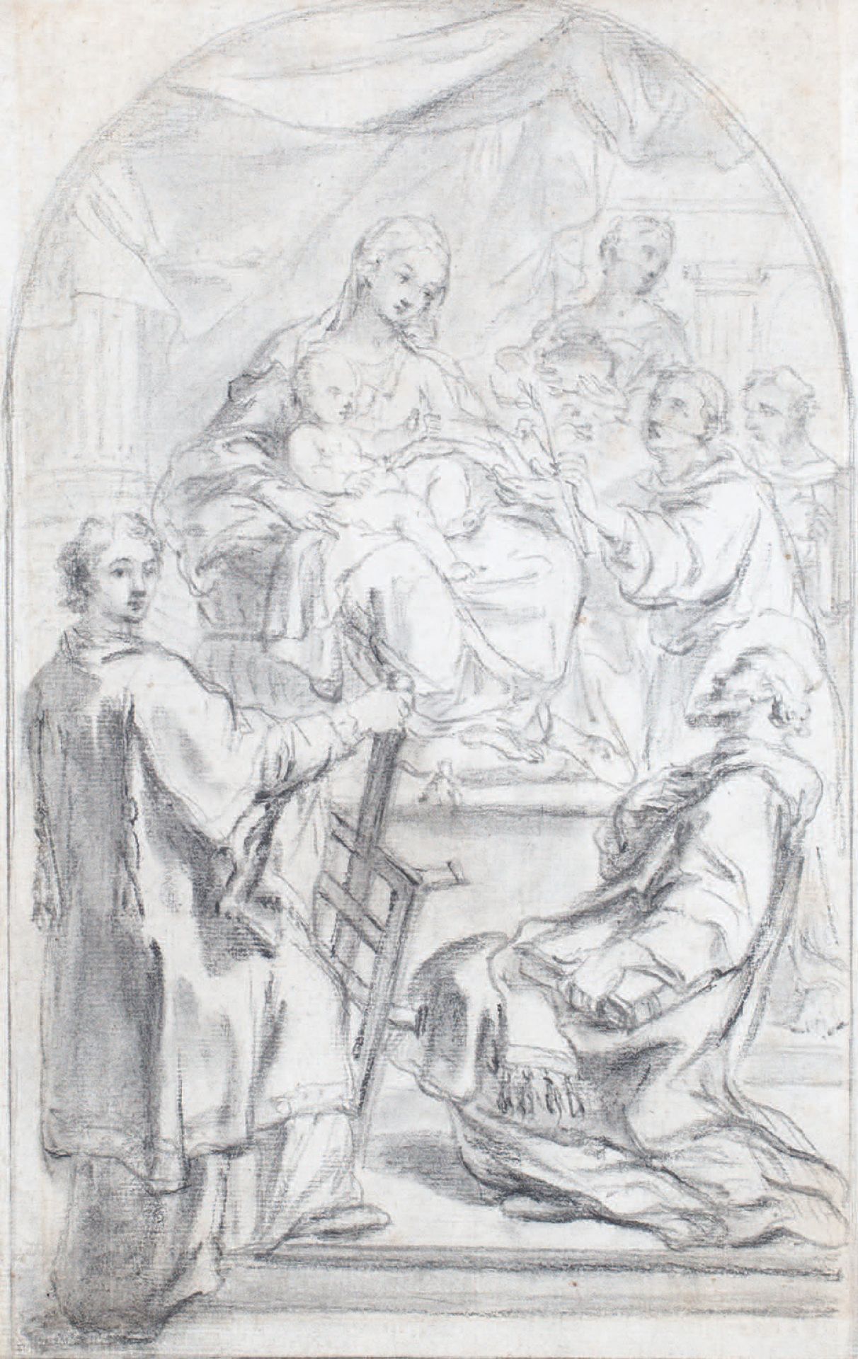 Giuseppe Antonio PETRINI (1677-1758/59) 
Die Jungfrau und das Jesuskind umgeben &hellip;