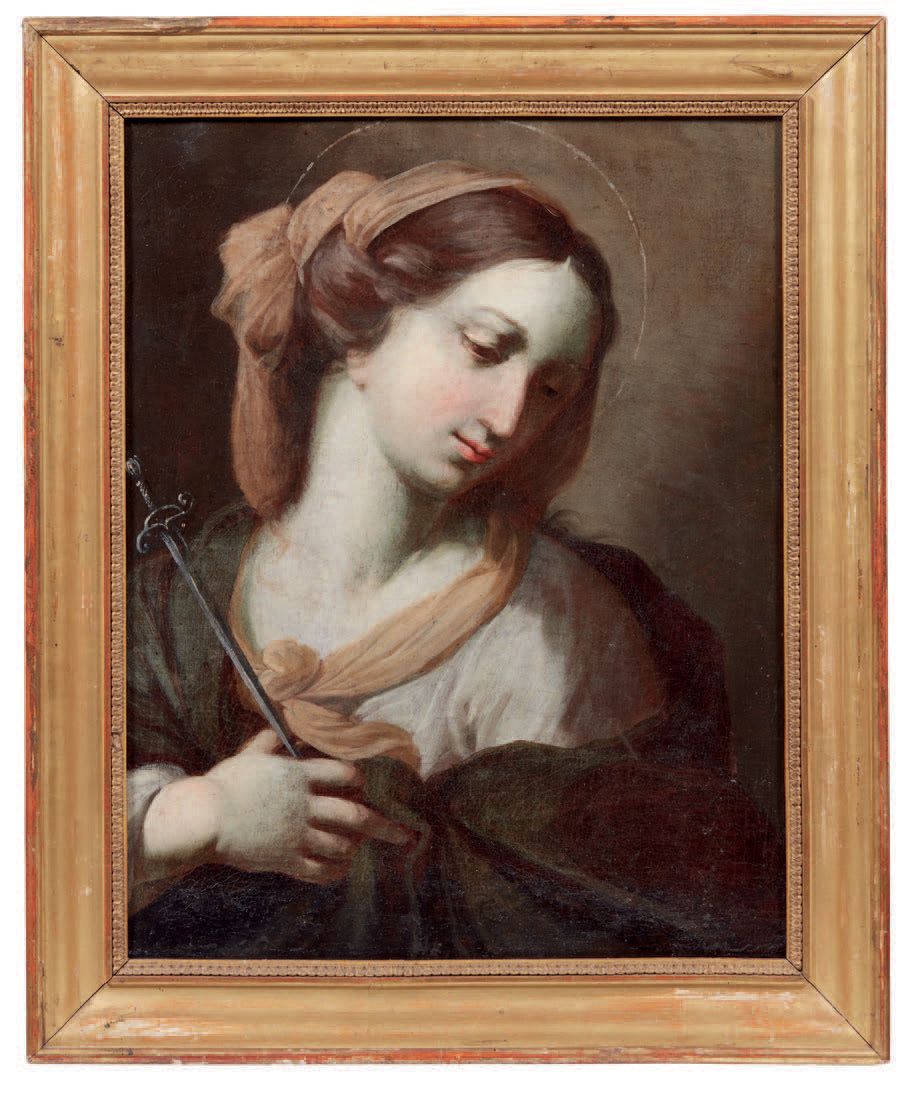 PITTORE DEL XVII SECOLO 
Madonna
Olio su tela (restauri)
Peintre du XVIIe siècle&hellip;