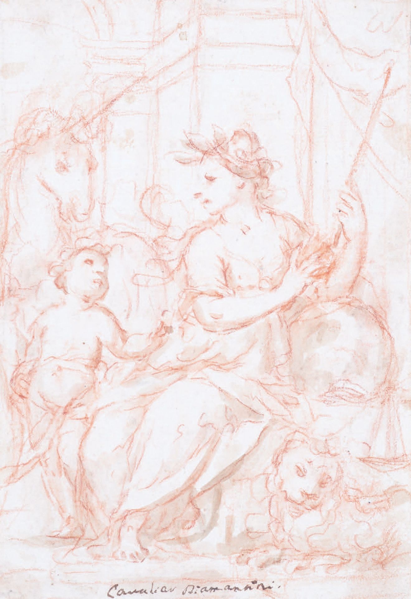 Giuseppe DIAMANTINI (1627-1705) 
Allegorie der Gerechtigkeit, umgeben von Stärke&hellip;