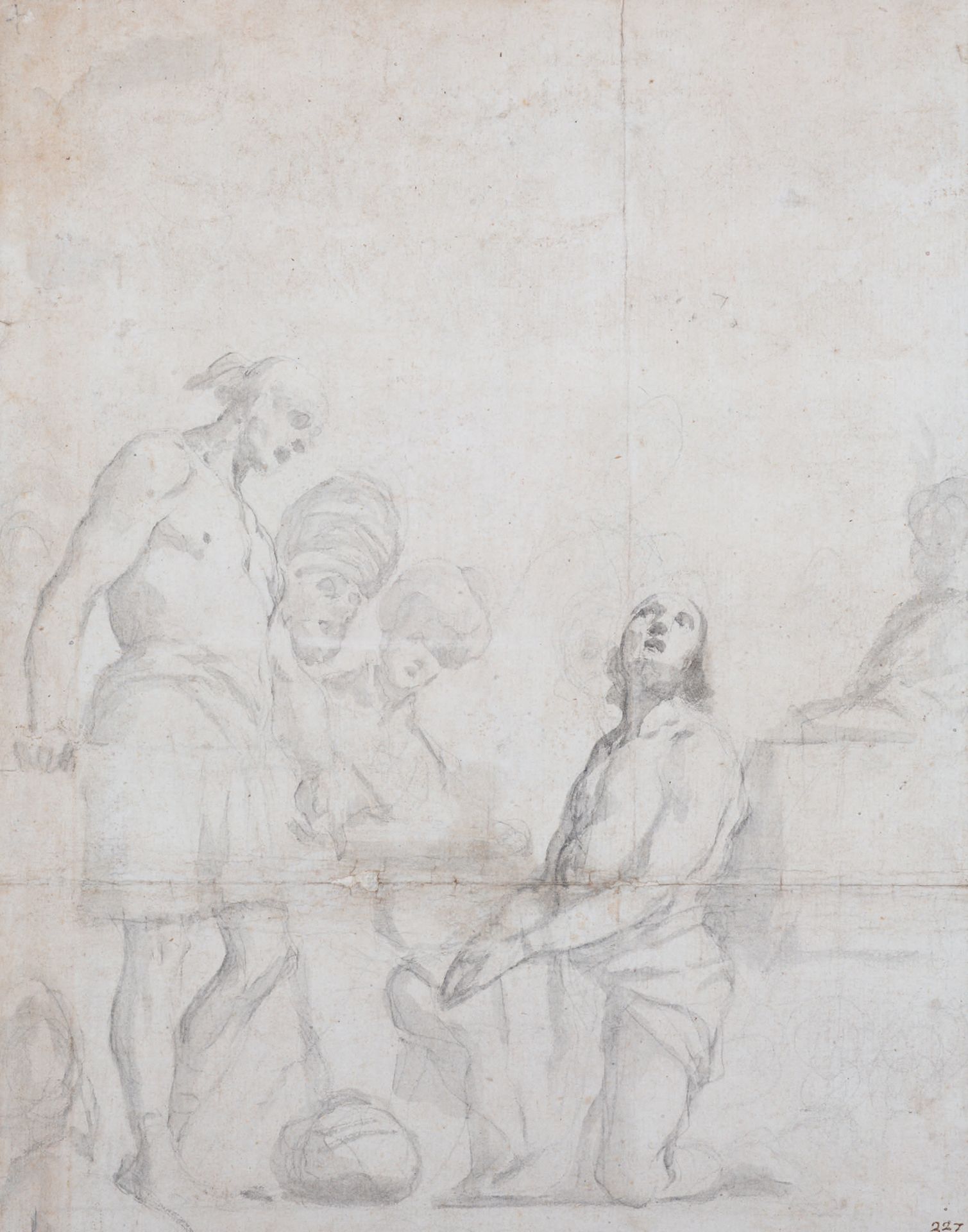 Mattia Preti (1613-1699) 
La decapitación de San Juan Bautista
Piedra negra (pli&hellip;