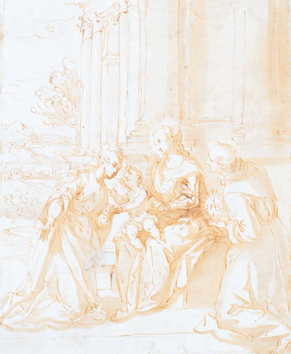 Attribuito ad Alessandro MAGANZA (1556-1630) 
Le mariage mystique de sainte Cath&hellip;