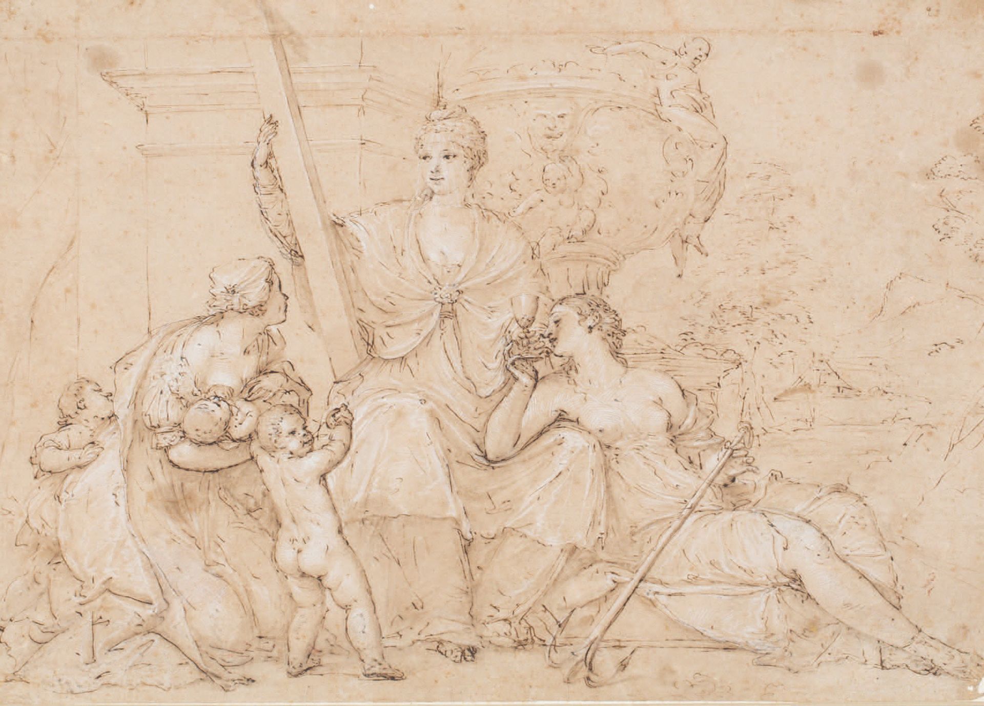 Giovanni SEGALA (1663-1720) 
Allegory of Charity, Faith and
Christian Hope
Pen, &hellip;