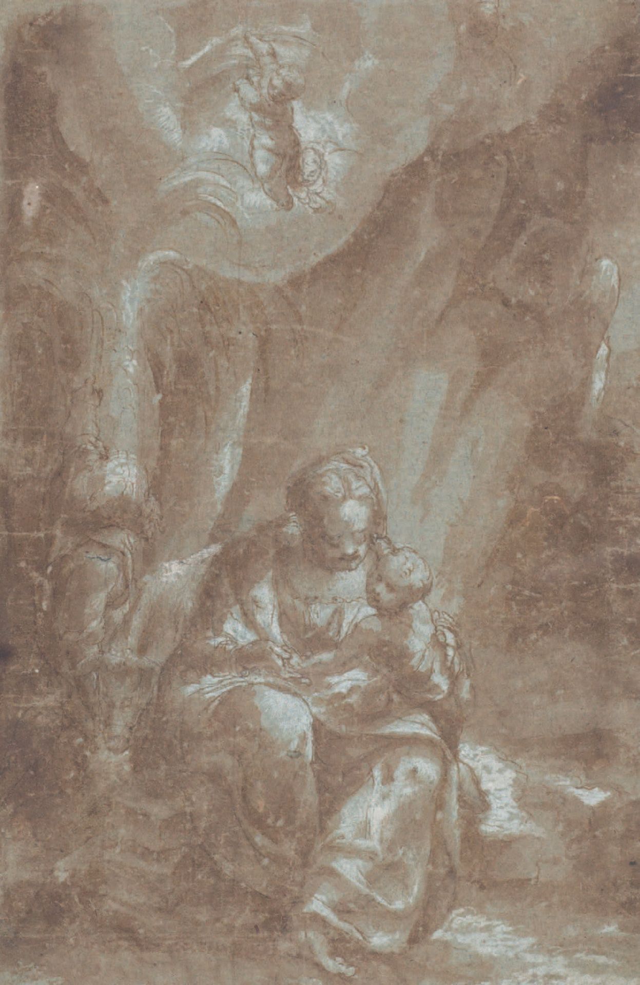 Ambito di Lelio ORSI (1511-1587) 
Il riposo nella fuga in Egitto
Pluma, lavis ma&hellip;