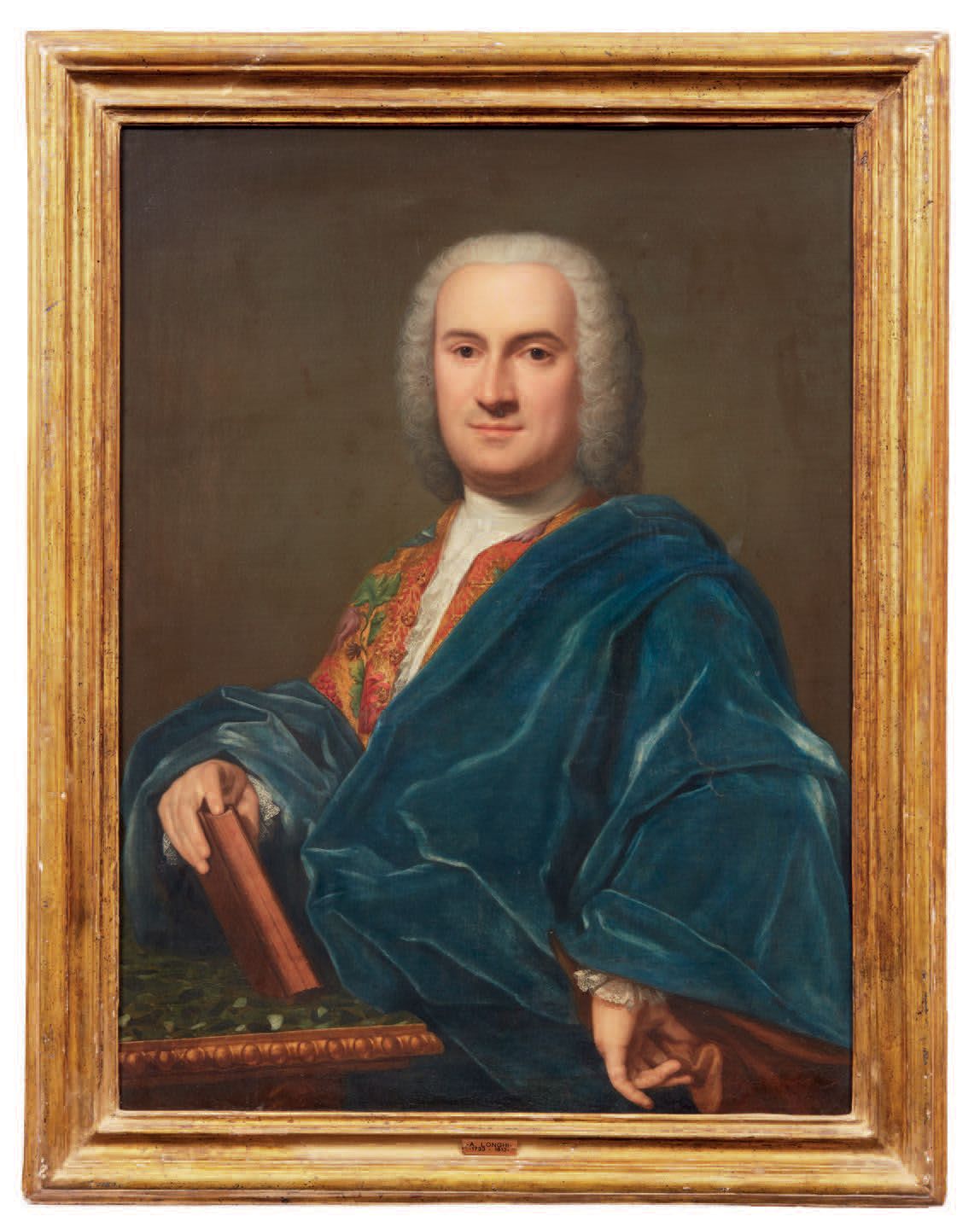 PITTORE DEL XVIII SECOLO 
绅士肖像
布面油画
École du XVIIIe siècle Portrait d'un gentilh&hellip;