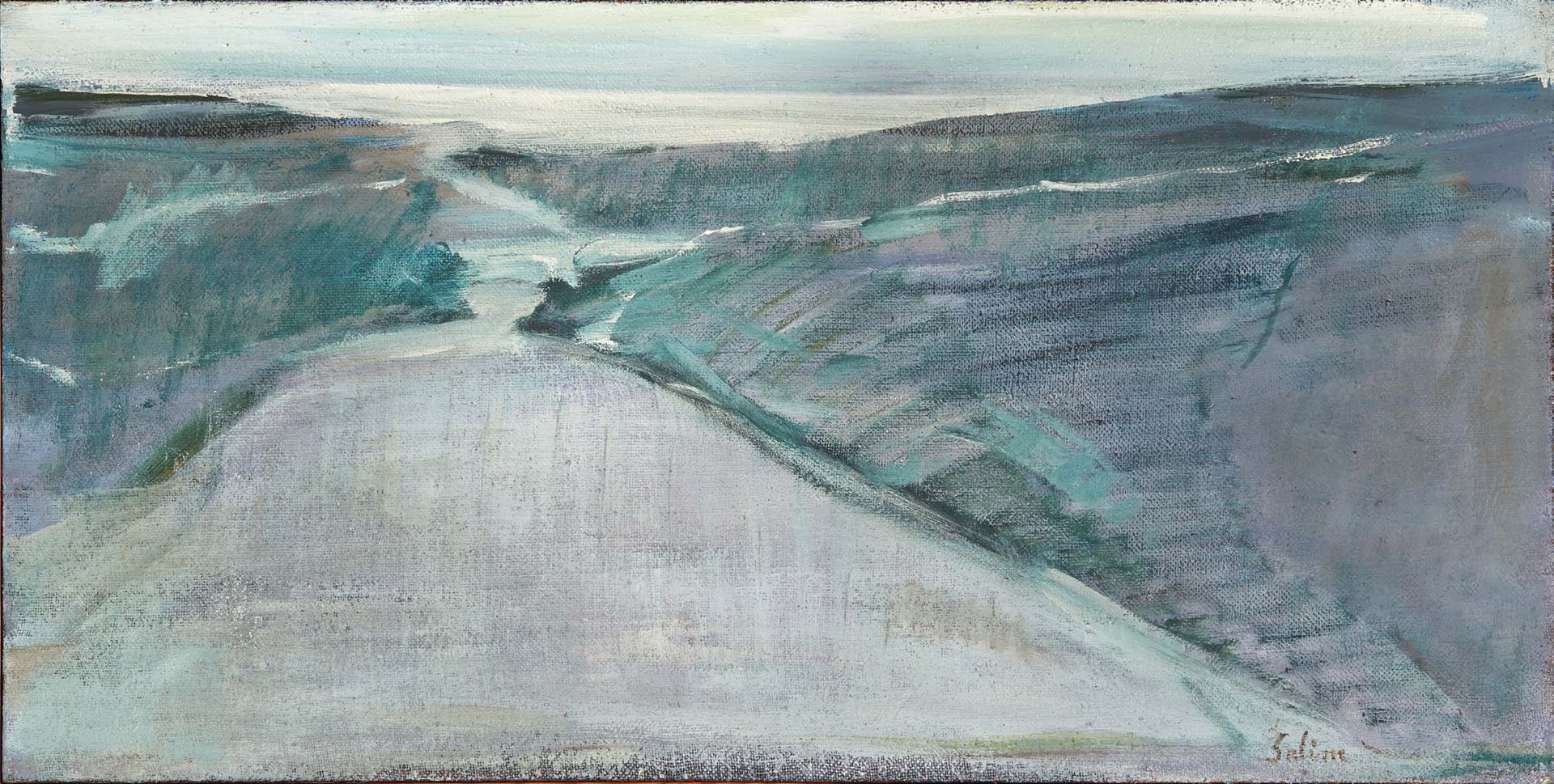 Selim TURAN (1915-1994) 景观
布面油画。
右下方有签名。
布面油画。
右下方有签名和日期。
高_50厘米，宽_100厘米
出处：
- 从&hellip;