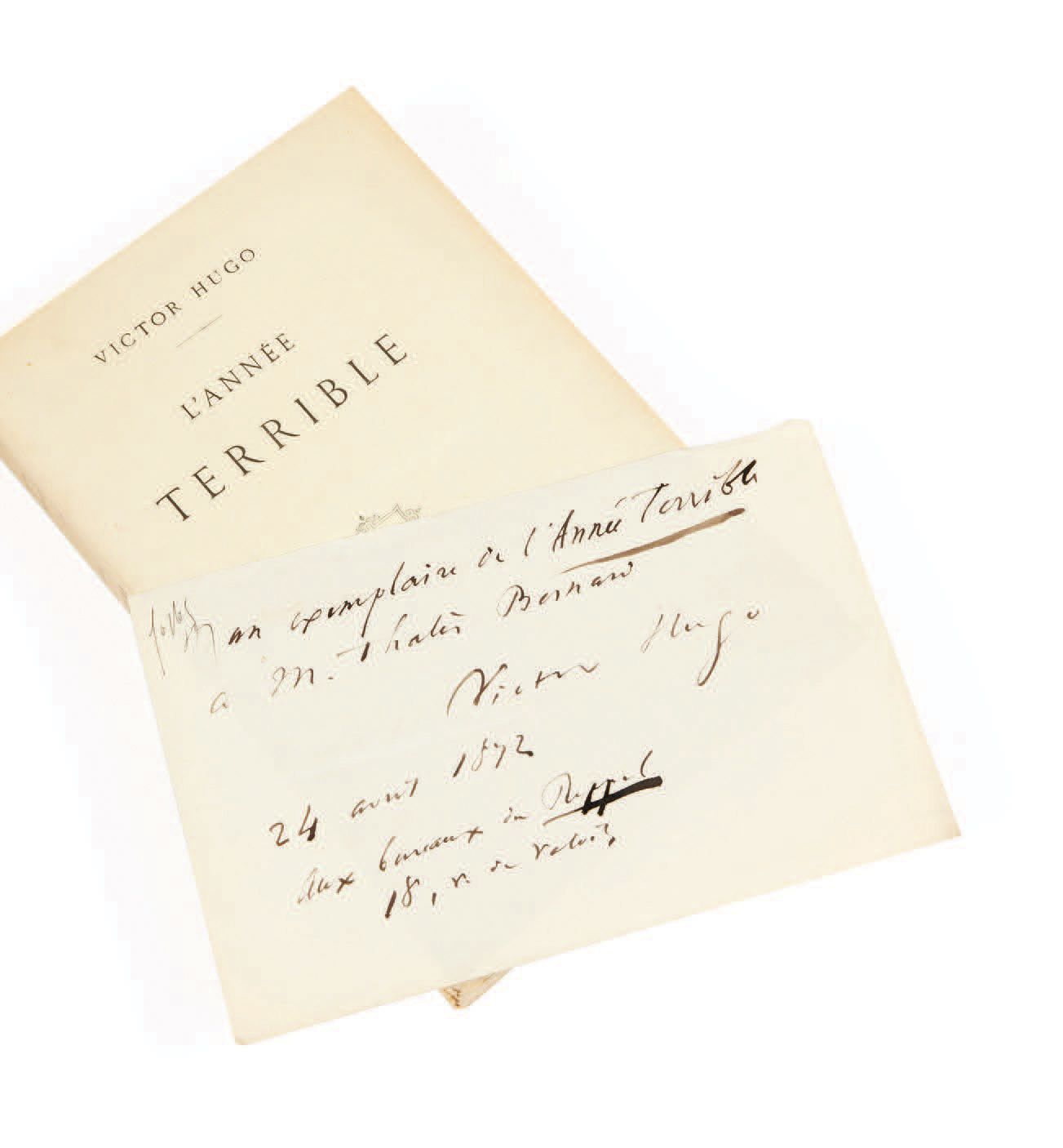 VICTOR HUGO. L'Année terrible. Paris, Michel Lévy frères, 1872.
Grande in-8 di (&hellip;