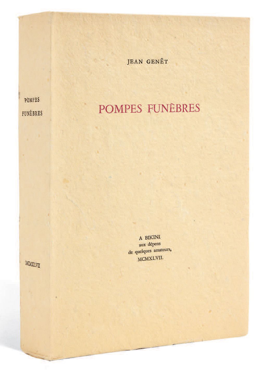 GENET, Jean. 绒毯。Bikini, Aux dépens de quelques amateurs [Paris, Gallimard], 1947&hellip;