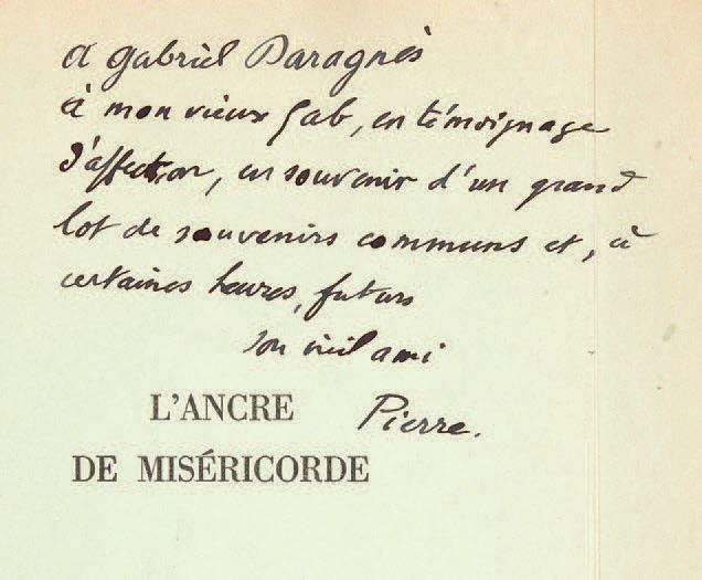 MAC ORLAN, PIERRE. L'Ancre de Miséricorde. Roman d'aventures. Paris, Émile-Paul &hellip;