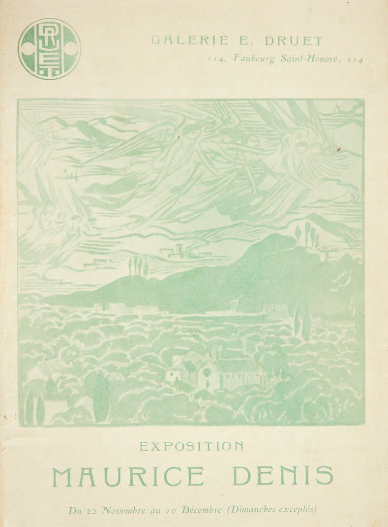 [GIDE, André.] 莫里斯-德尼展览。从11月22日至12月10日（周日除外）。巴黎，Galerie E.德鲁特，[1904]。
16 [180 x &hellip;
