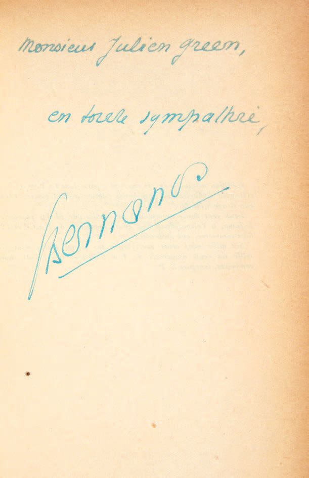 BERNANOS, Georges. Unter der Sonne Satans. Paris, Librairie Plon, Plon-Nourrit e&hellip;