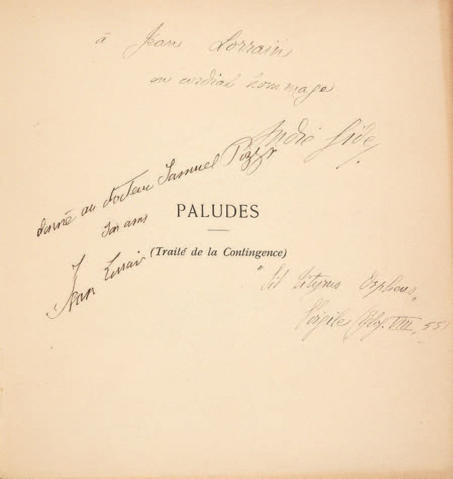 GIDE, André. Paludes. París, Librairie de l'Art indépendant, 1895.
In-8 cuadrado&hellip;