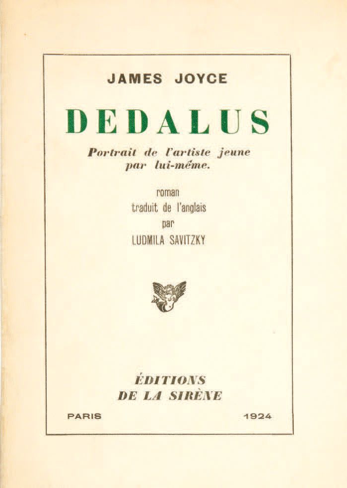 James JOYCE. Dedalus. Portrait de l'artiste jeune par lui-même. Roman traduit de&hellip;