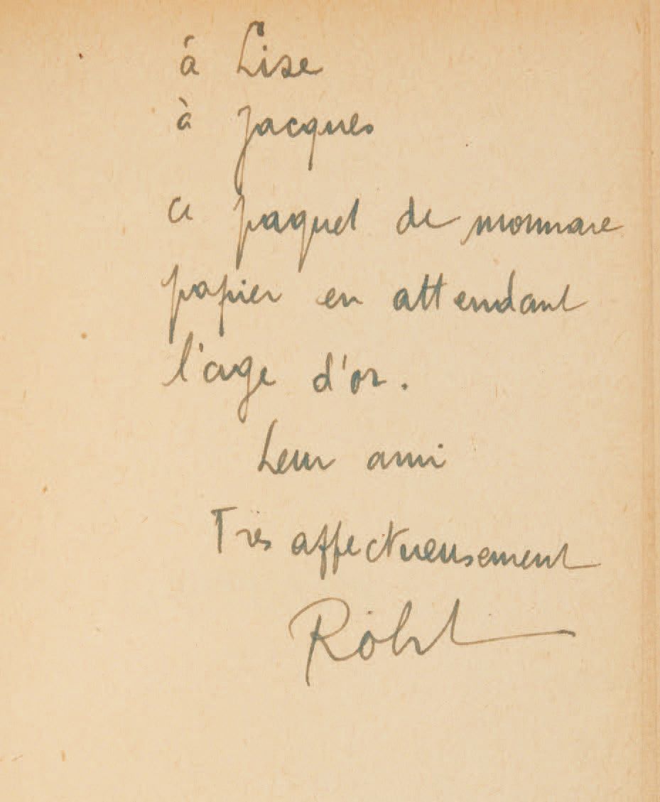 Robert DESNOS. [Fortunes. Paris, Gallimard, 1942].
In-12, demi-chagrin vert à co&hellip;