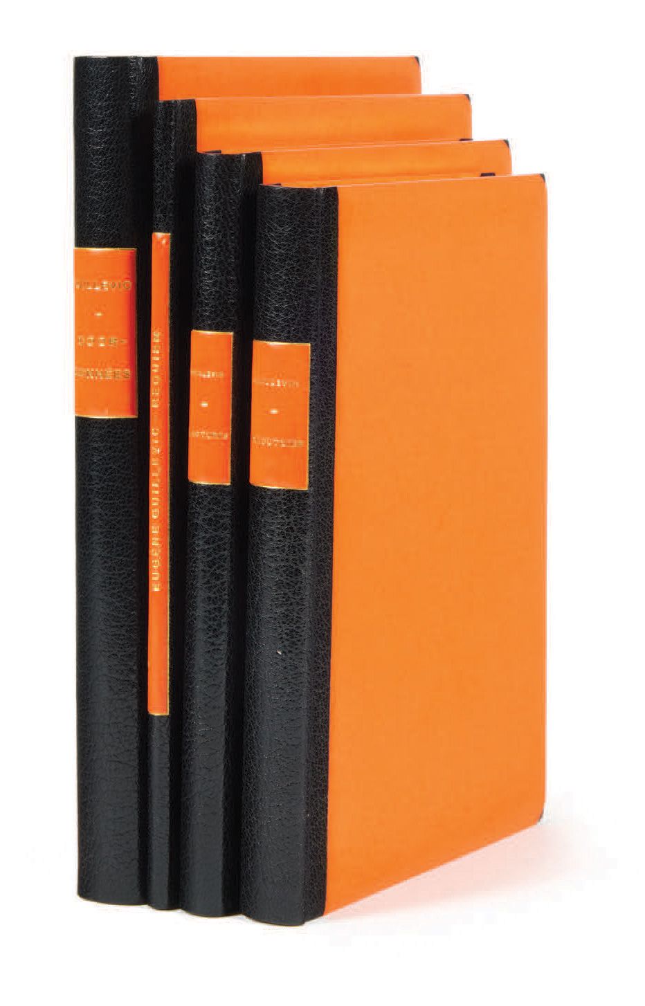 Eugène GUILLEVIC. 骨折。巴黎，Éditions de Minuit，1947年。
In-12，黑色半马洛金，带小角，光滑的书脊，砖质小牛皮标题&hellip;