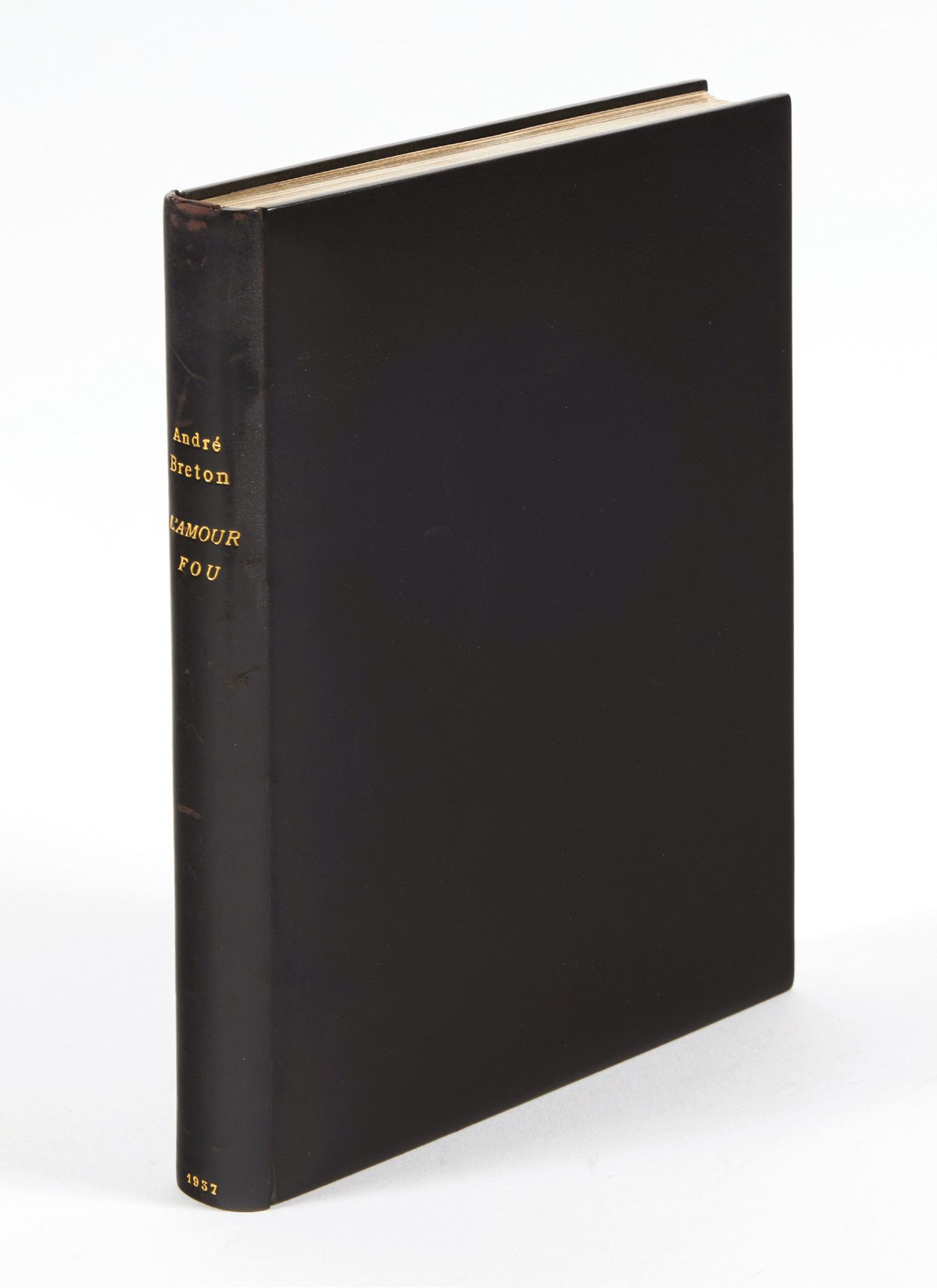 BRETON André. L'Amour fou.巴黎，NRF，Métamorphoses系列（1937年）；8开本黑色盒子，粉红色纸质封底和内衬，封面保留，&hellip;