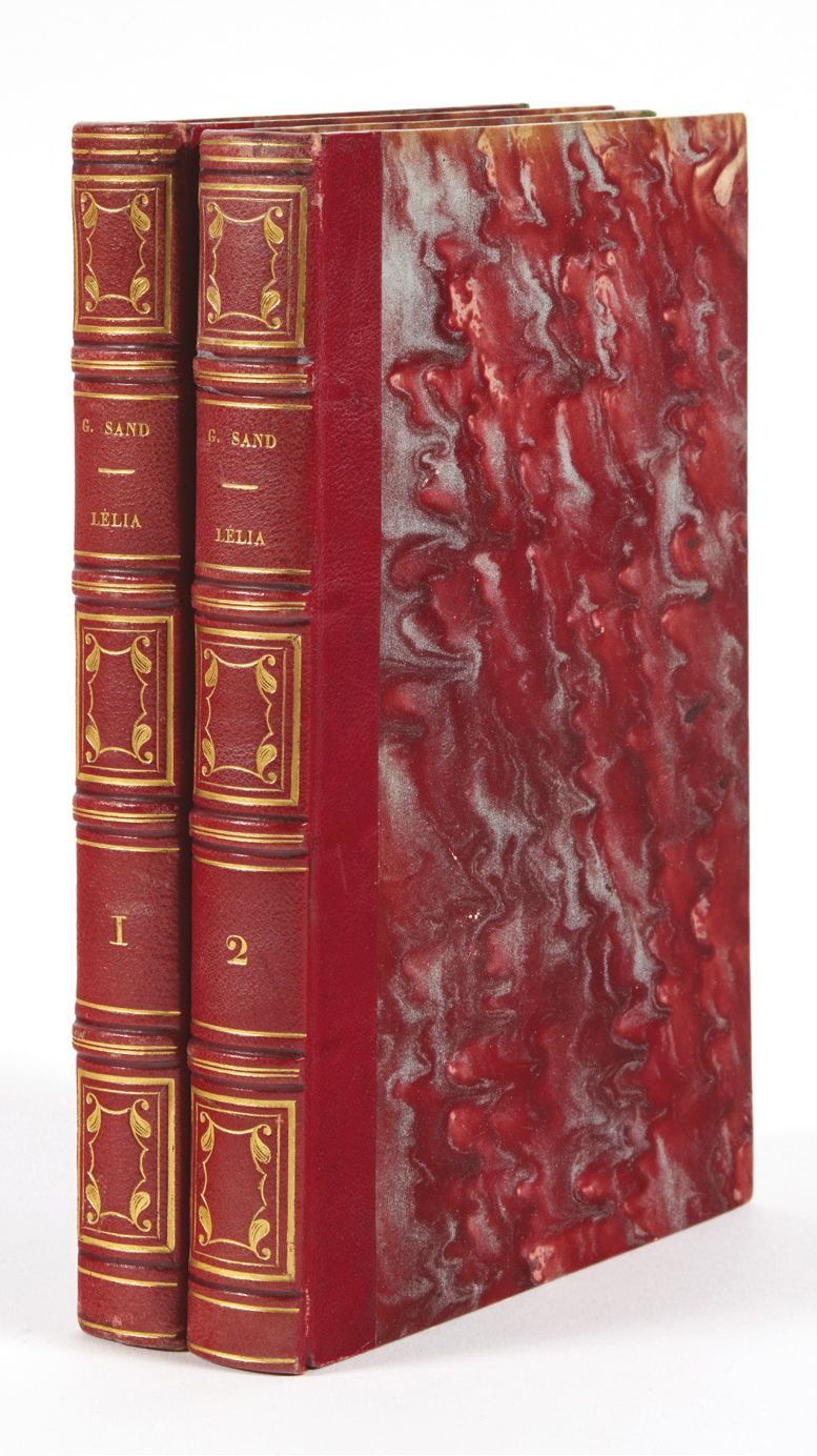 SAND, George. Lélia. Paris Henri Dupuy - L. Tenré, 1833; 2 volumes in-8 pink hal&hellip;