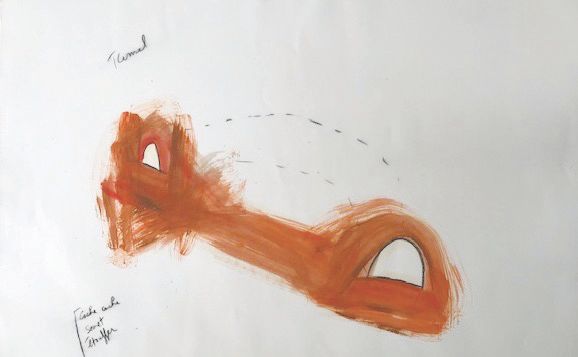 Null Fabrice Hyber (Né en 1961) 

Tunnel, 2007. 

Peinture sur papier. 

Signée &hellip;