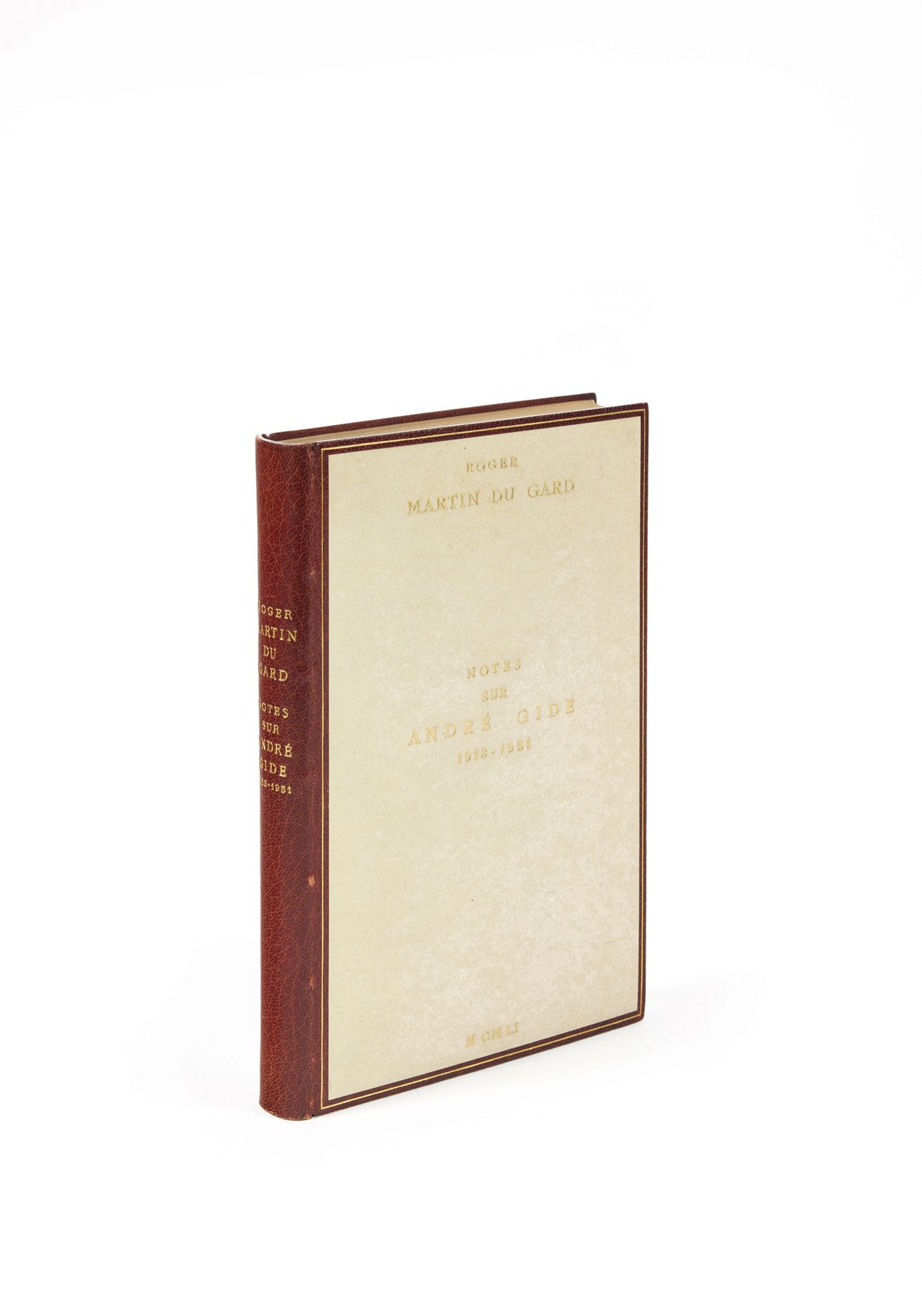 Martin du Gard, Roger Note su André Gide 1913-1951. Paris, Gallimard, 1951; in-8&hellip;
