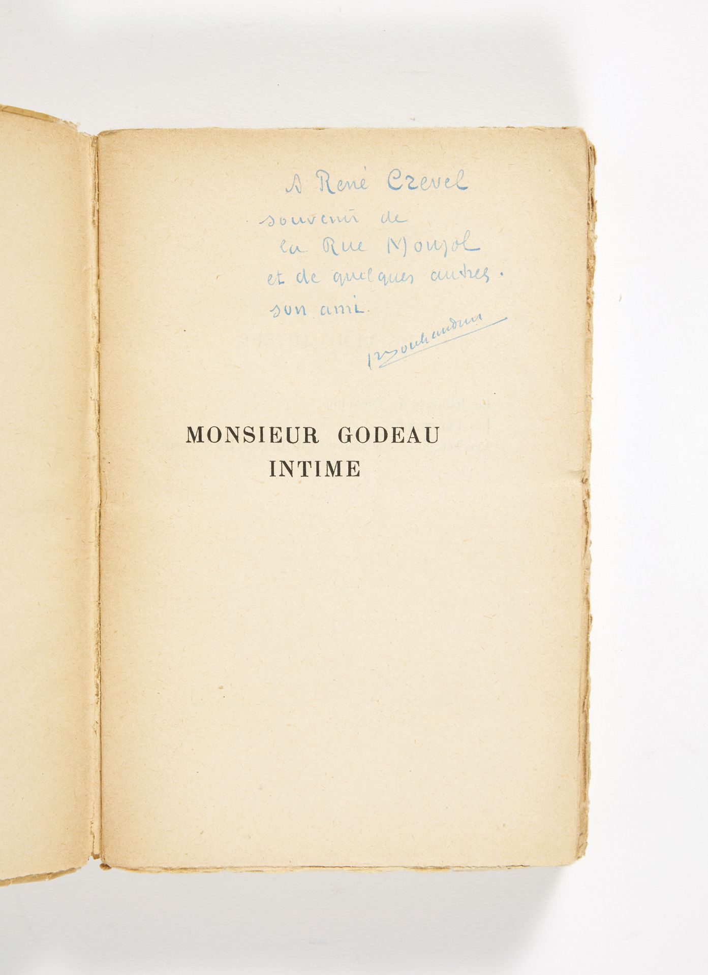 JOUHANDEAU, Marcel. Monsieur Godeau intime. París, NRF, 1926 ; in-12 rústica