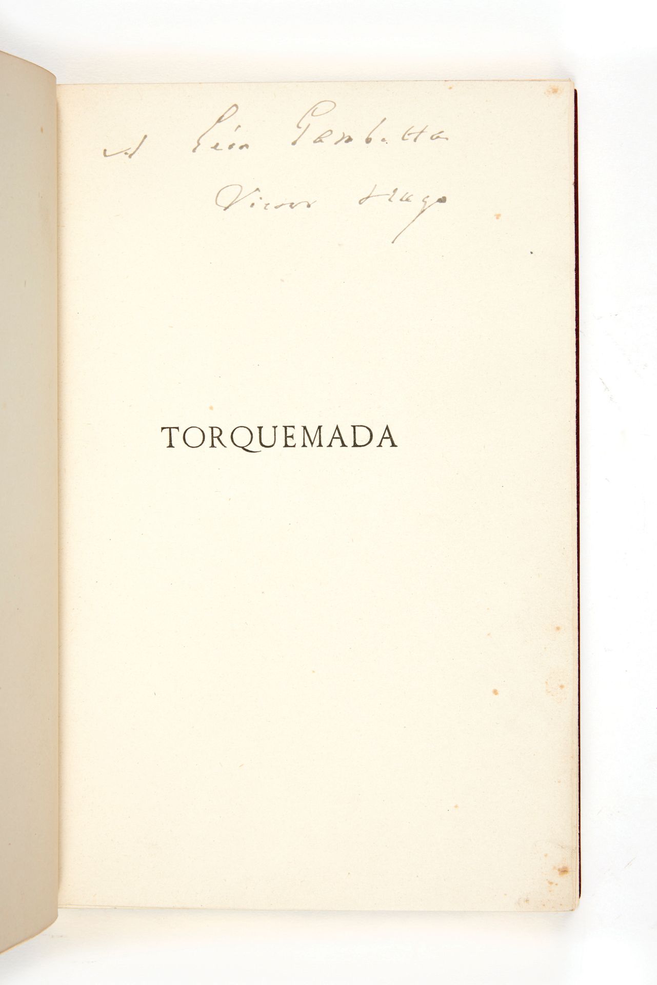 HUGO, victor. Torquemada. Drama. París, Calmann-Lévy, 1882; in-8 morocco janseni&hellip;