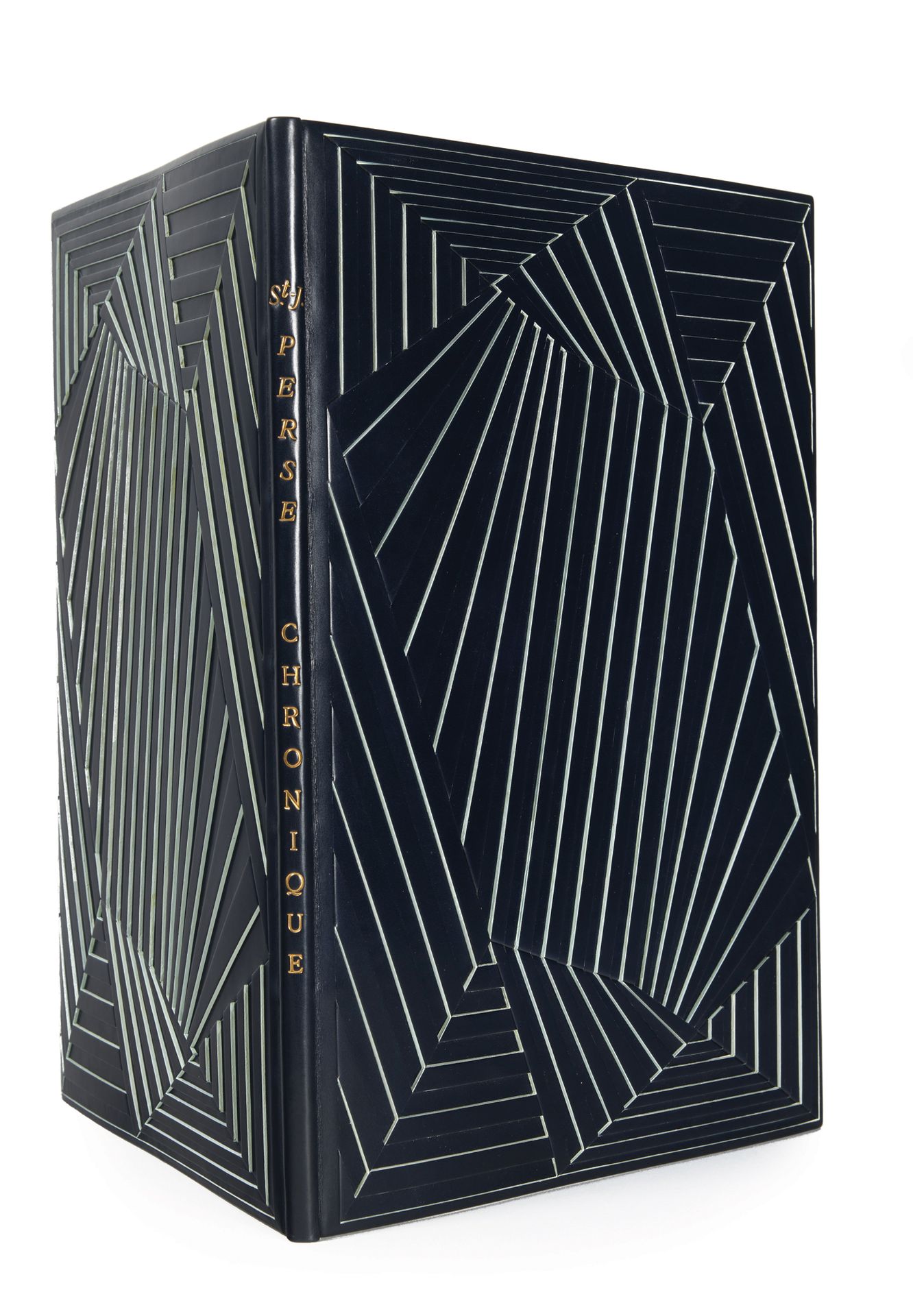 SAINT-JOHN PERSE 纪事。巴黎，Gallimard。NRF. 1960年；大的四合院（3 x 28cm）蓝色盒子，装饰在板上，在同一个盒子的大盒子&hellip;
