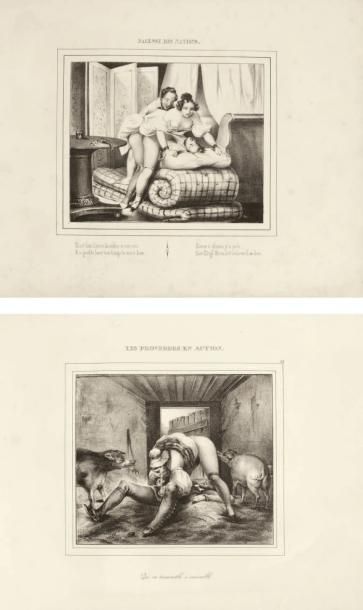 Null DEVERIA et Le POITEVIN. - Recueil de quatre suites de lithographies de Deve&hellip;